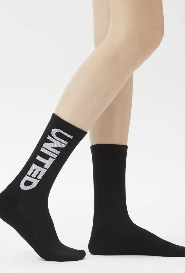 United Unisex Siyah Çorap