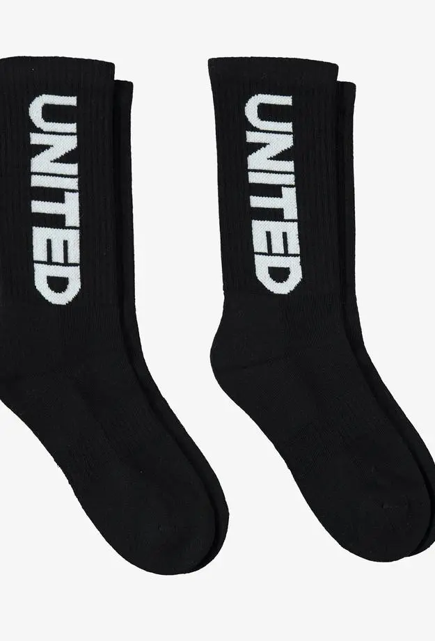United Unisex Siyah Çorap