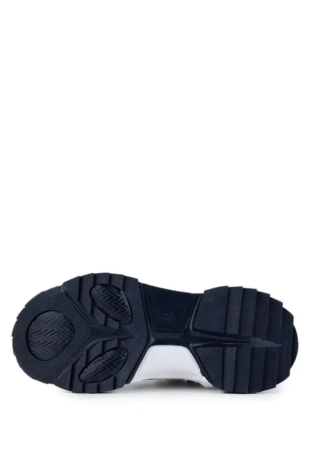 Tamer Tanca Kadın Vegan Beyaz/Lacivert Sneakers & Spor Bot