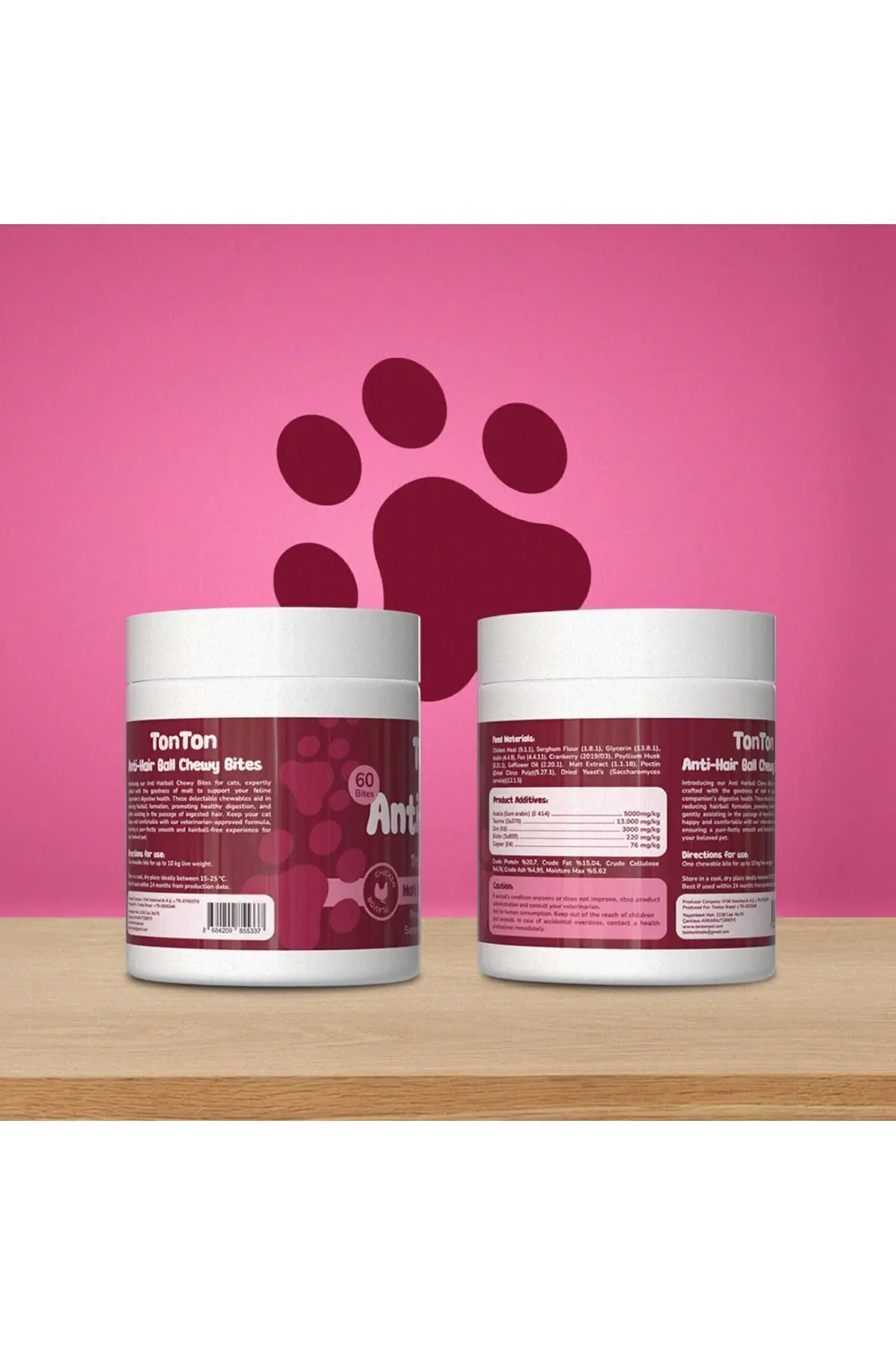 Glutensiz Anti-Hairball Malt 60 Tablet(Yumuşak&Çiğnenebilir, Biotin, Çinko, Taurin Destekli)