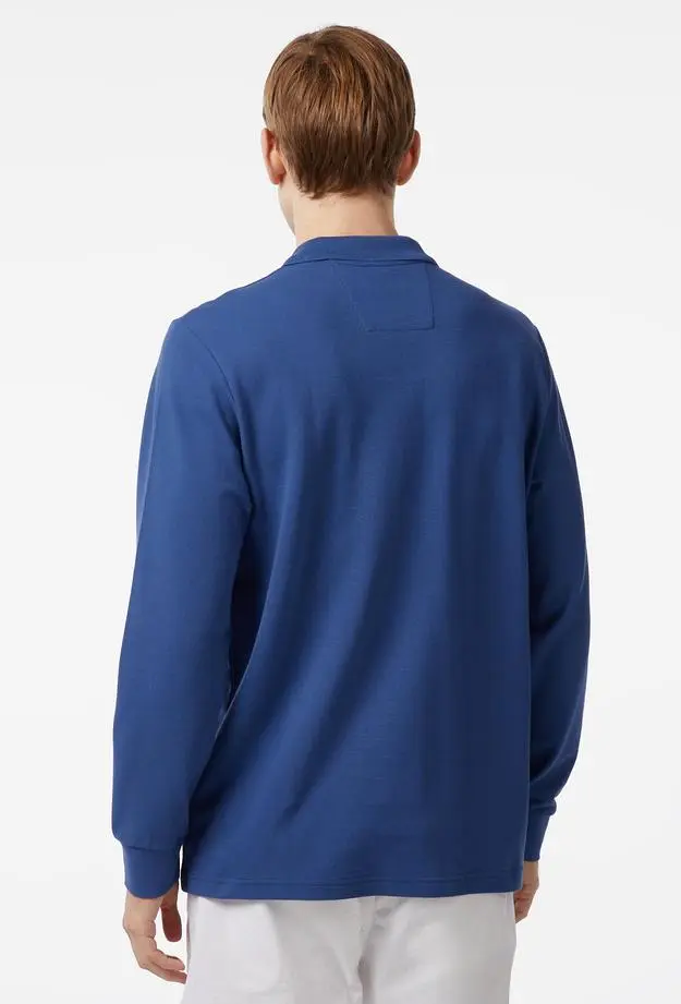 Nautica Erkek Mavi Classic Fit Uzun Kollu Polo