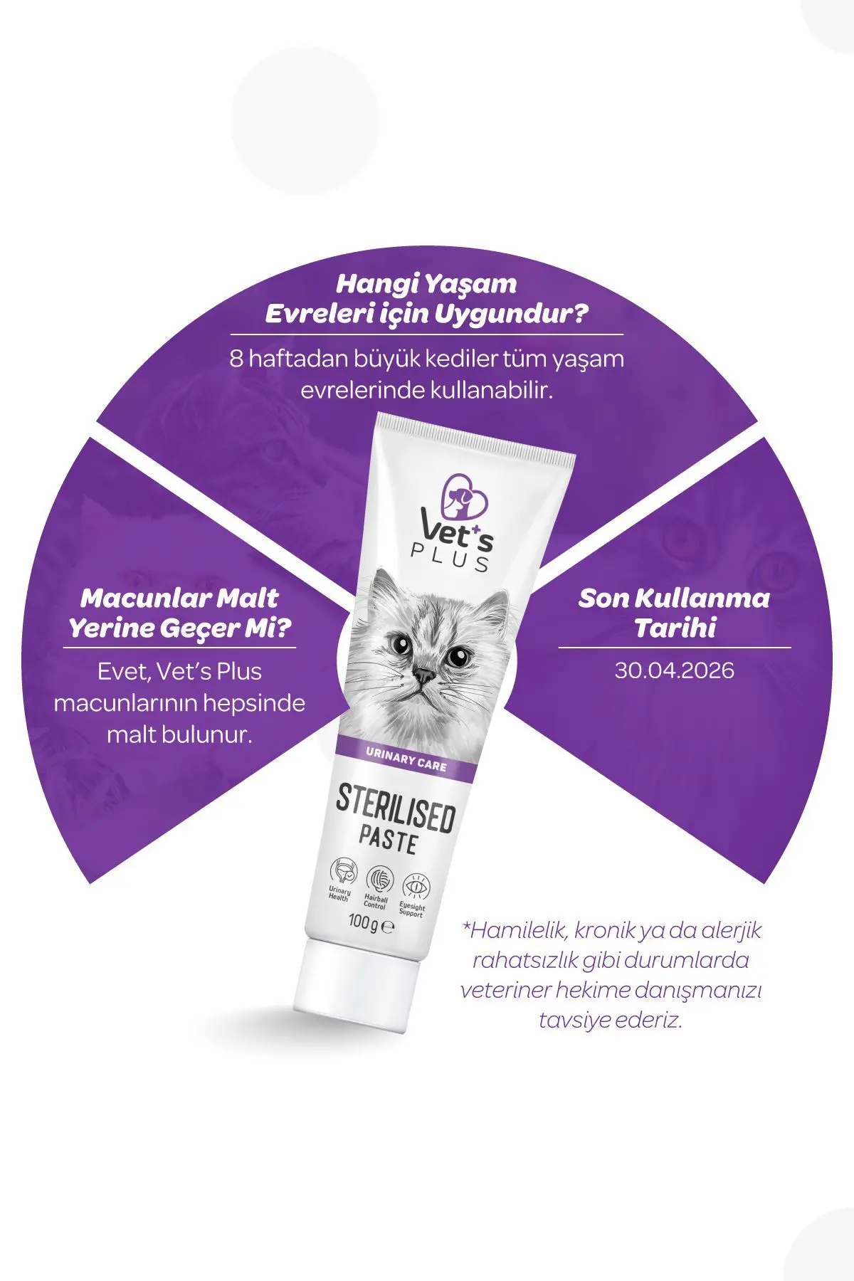 Sterilised Malt Macun 100gr (KISIR KEDİLER IÇİN TÜY YUMAĞI ÖNLEYİCİ)