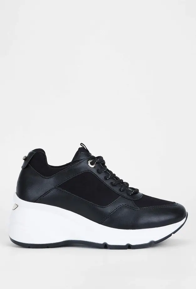 Tamer Tanca Kadın Vegan Siyah Sneakers & Spor Ayakkabı
