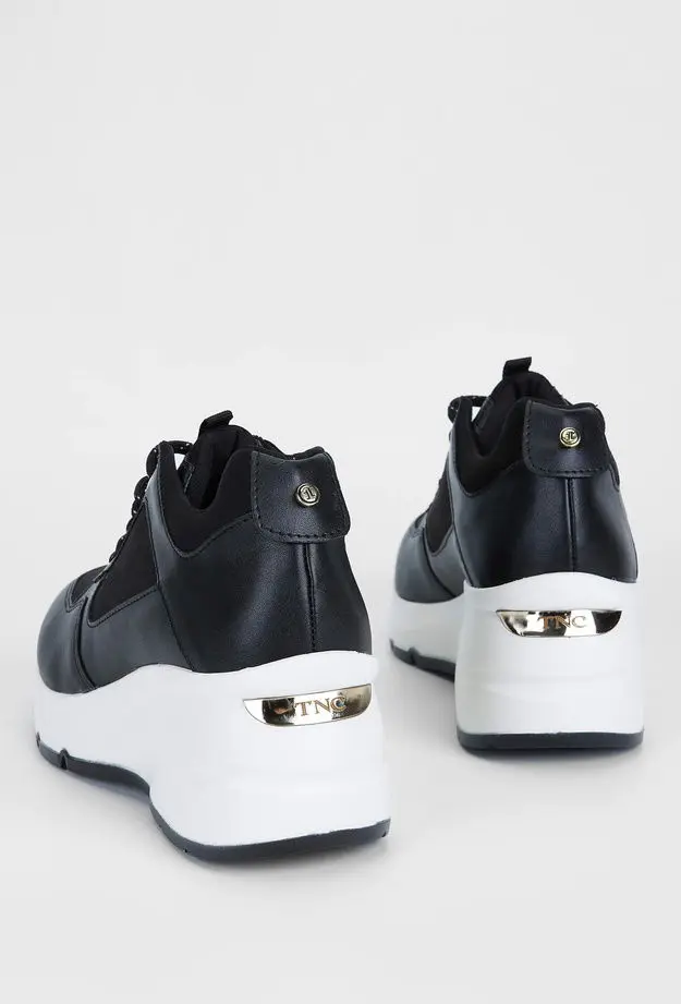 Tamer Tanca Kadın Vegan Siyah Sneakers & Spor Ayakkabı