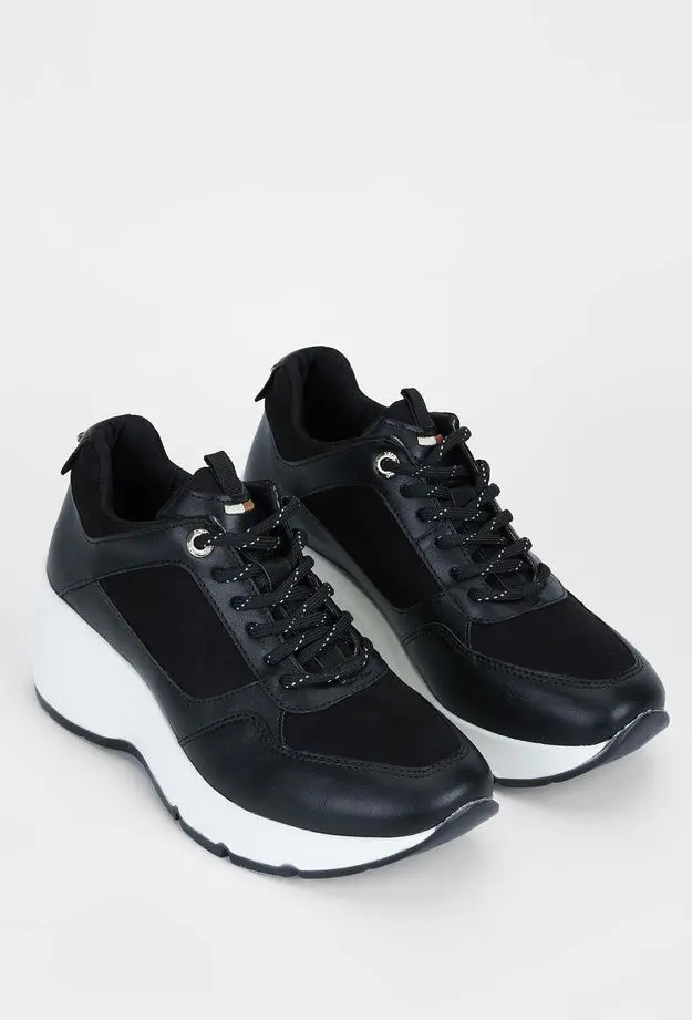 Tamer Tanca Kadın Vegan Siyah Sneakers & Spor Ayakkabı