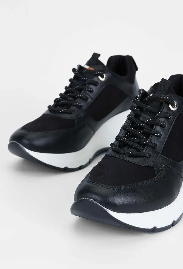 Tamer Tanca Kadın Vegan Siyah Sneakers & Spor Ayakkabı