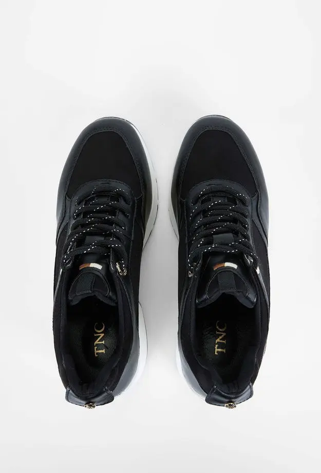 Tamer Tanca Kadın Vegan Siyah Sneakers & Spor Ayakkabı