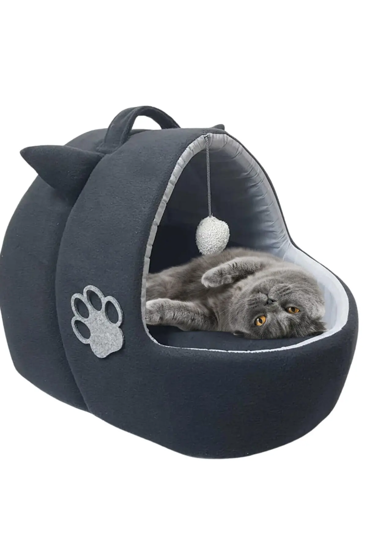 Nerotex Kedi Köpek Yatağı Yuvası Yıkanabilir Kulaklı Neroplrklk2024101