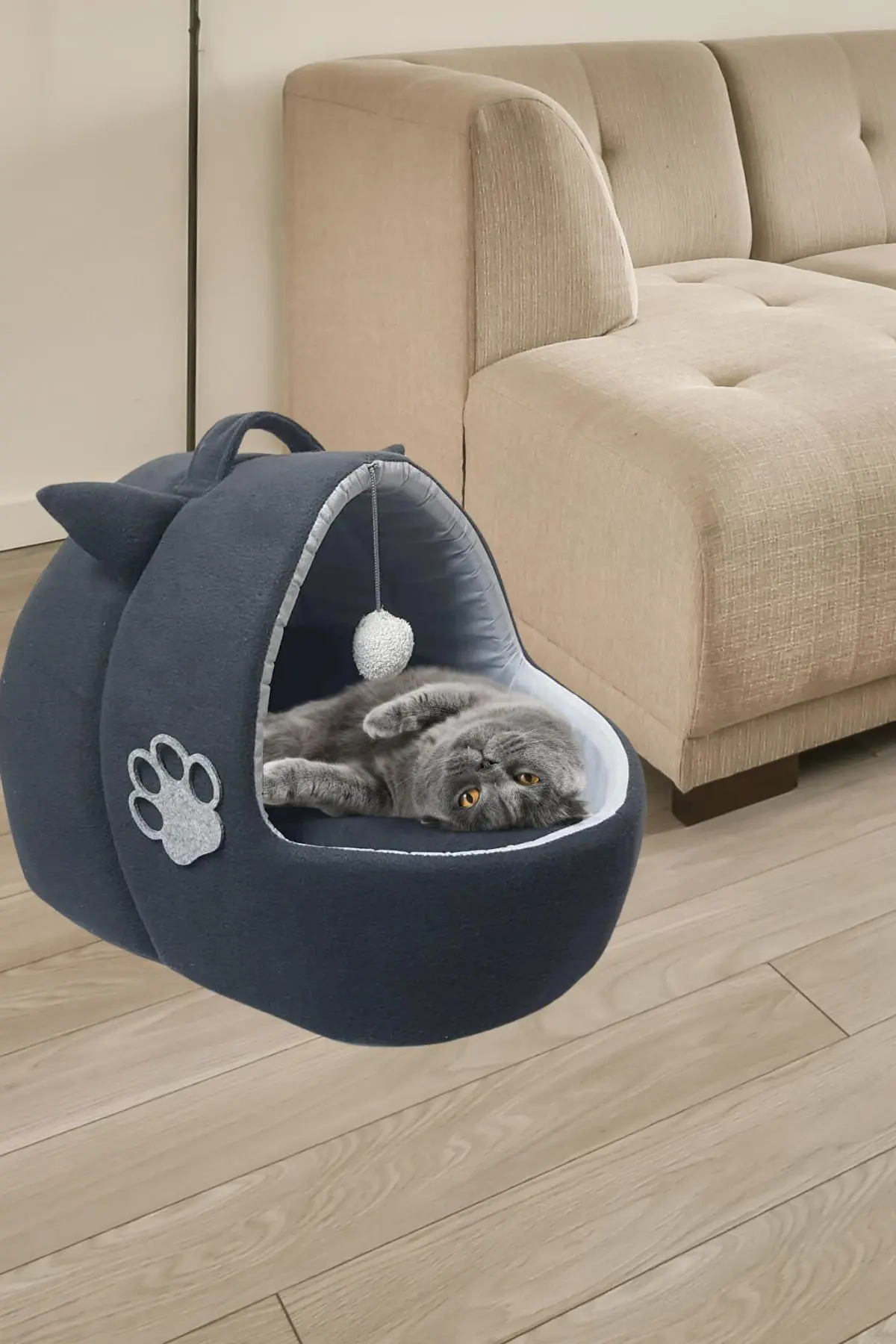 Kedi Köpek Yatağı Yuvası Yıkanabilir Kulaklı Neroplrklk2024101