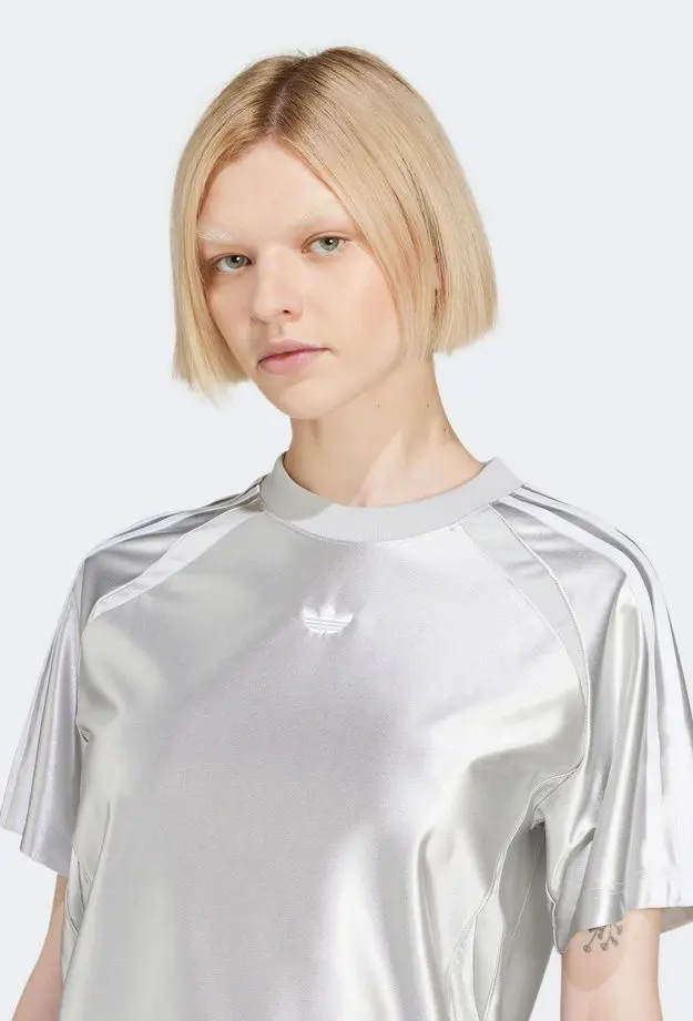 adidas Adicolor Teamgeist Kadın Gri T-Shirt