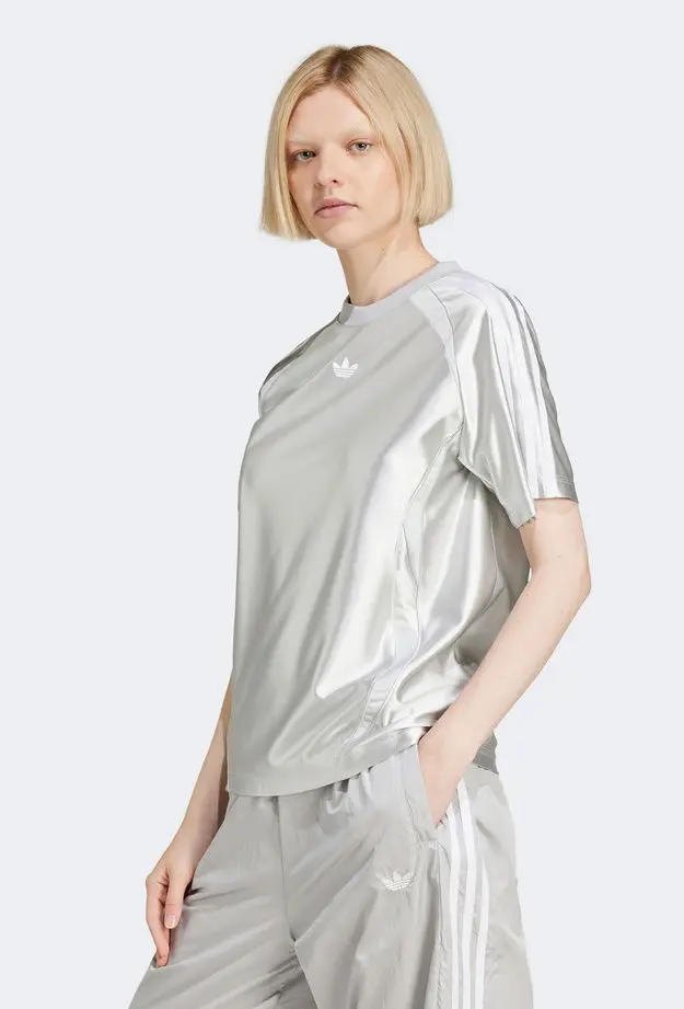 adidas Adicolor Teamgeist Kadın Gri T-Shirt