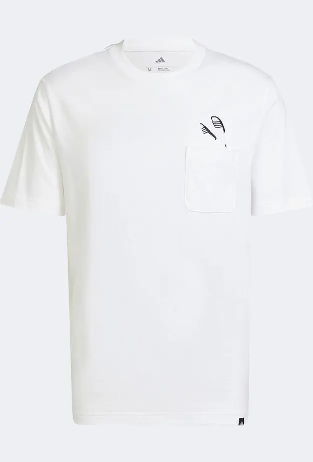 adidas Lounge Slides Graphic Erkek Beyaz T-Shirt