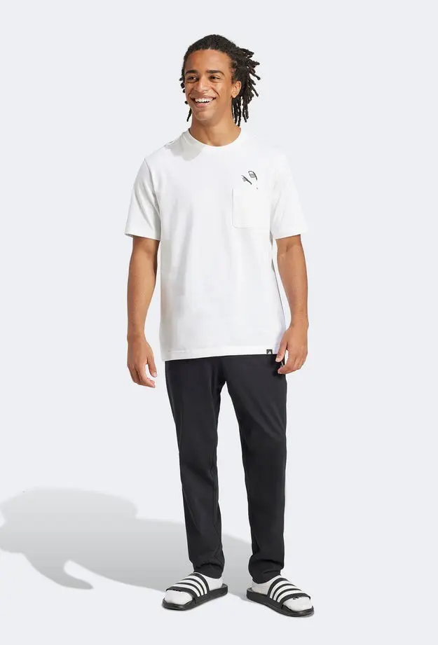 adidas Lounge Slides Graphic Erkek Beyaz T-Shirt