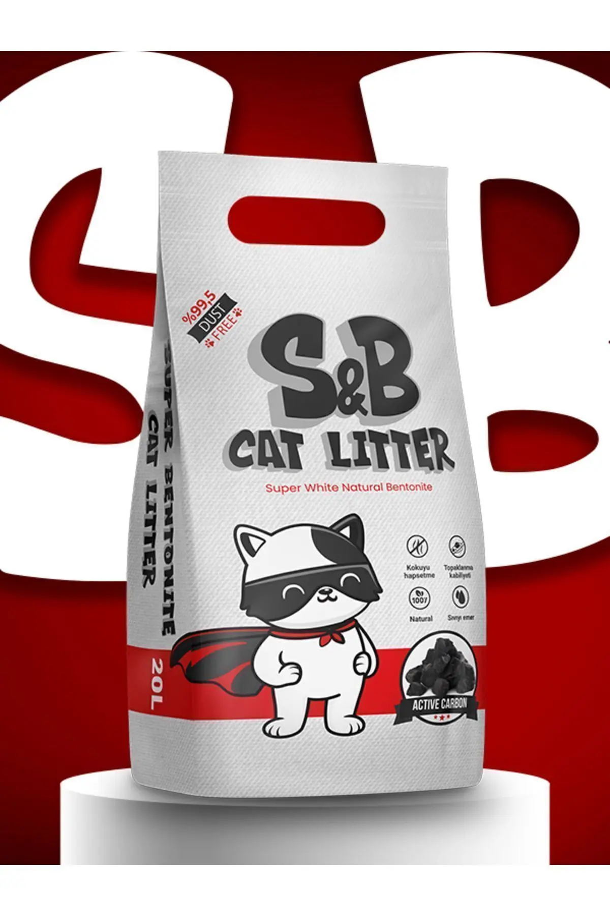 Friends S&b Super Bentonite 20 Litre Aktif Karbon Topaklaşan Kedi Kumu