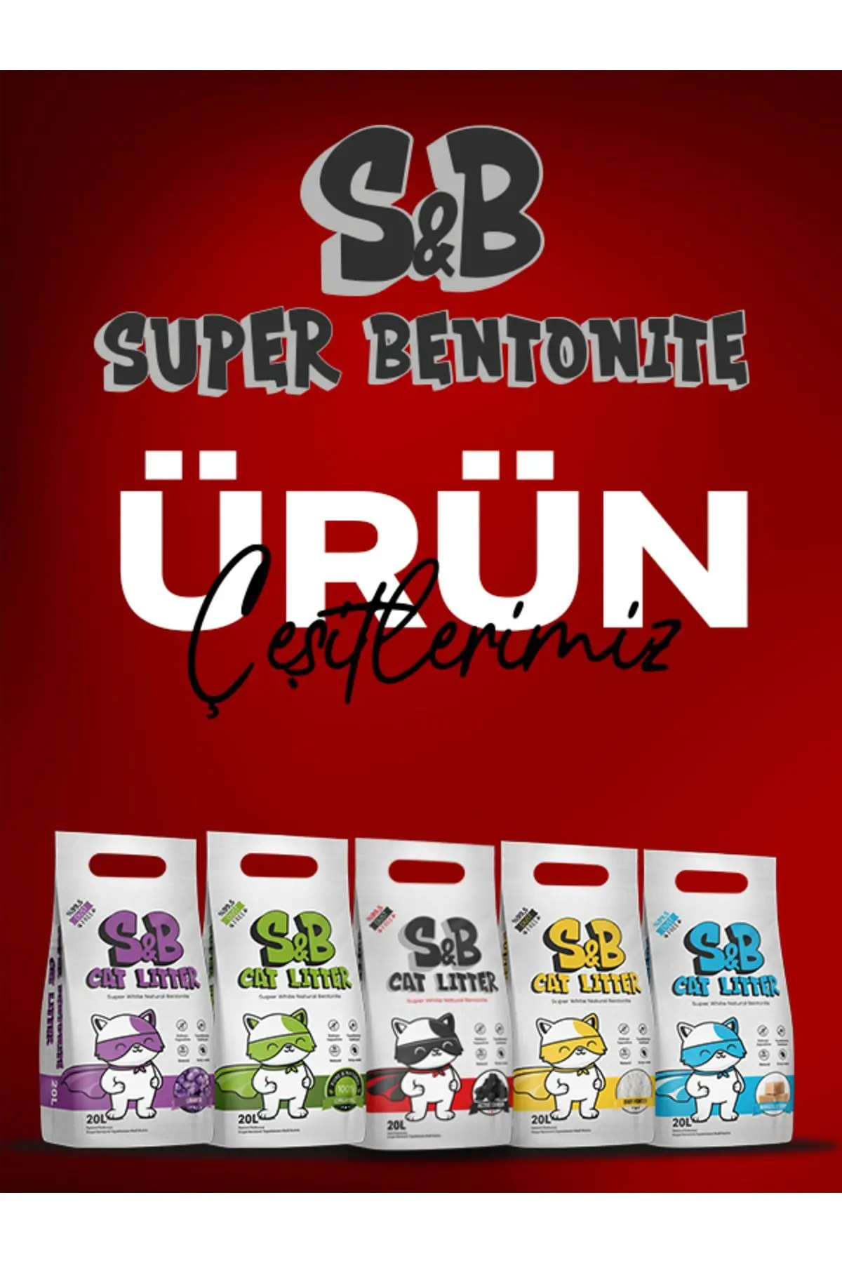 S&b Super Bentonite 20 Litre Aktif Karbon Topaklaşan Kedi Kumu