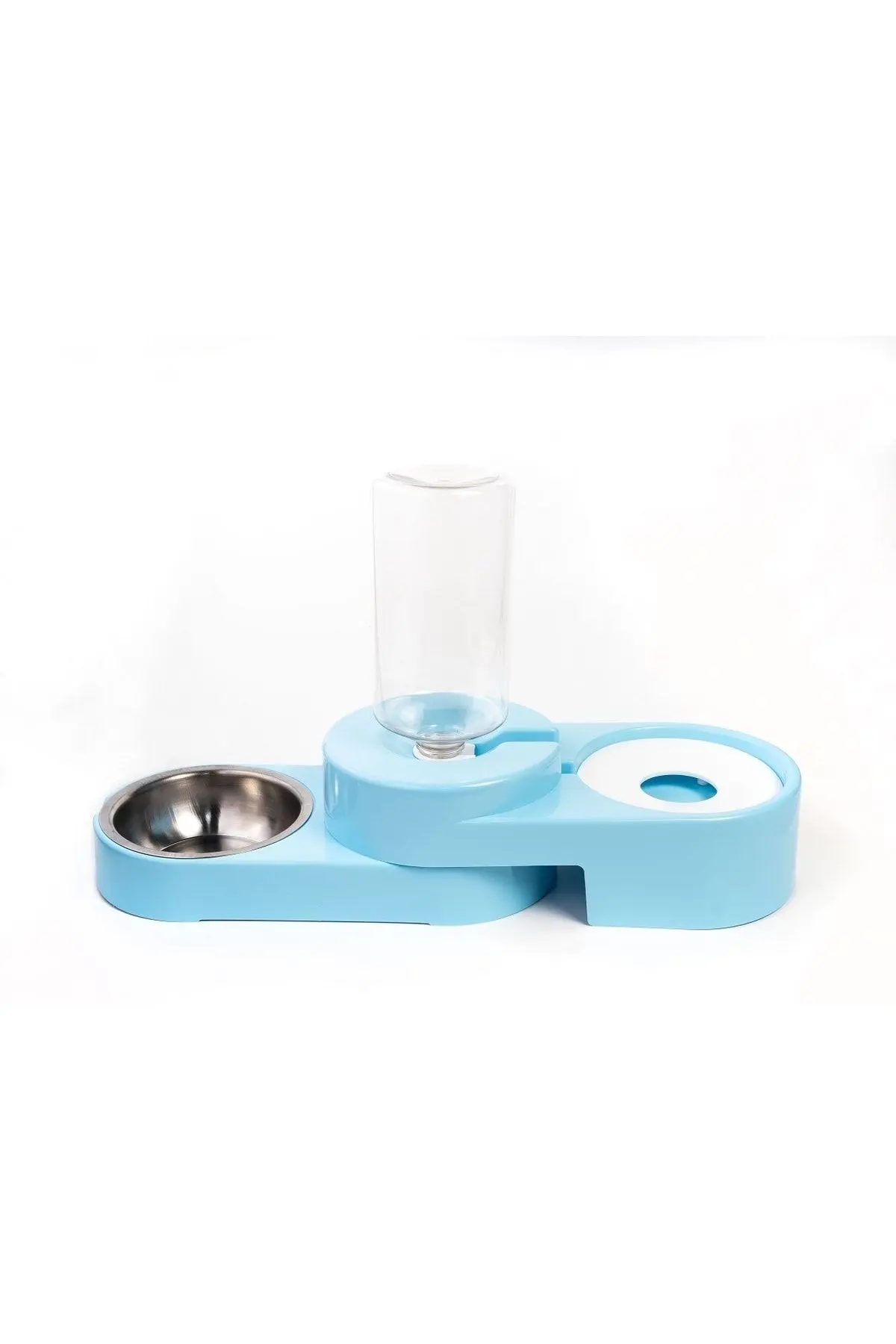 Köşeli Ayarlanabilir Hazneli Çelik Taslı Kedi-köpek Mama Ve Su Kabı Seti 1000ml