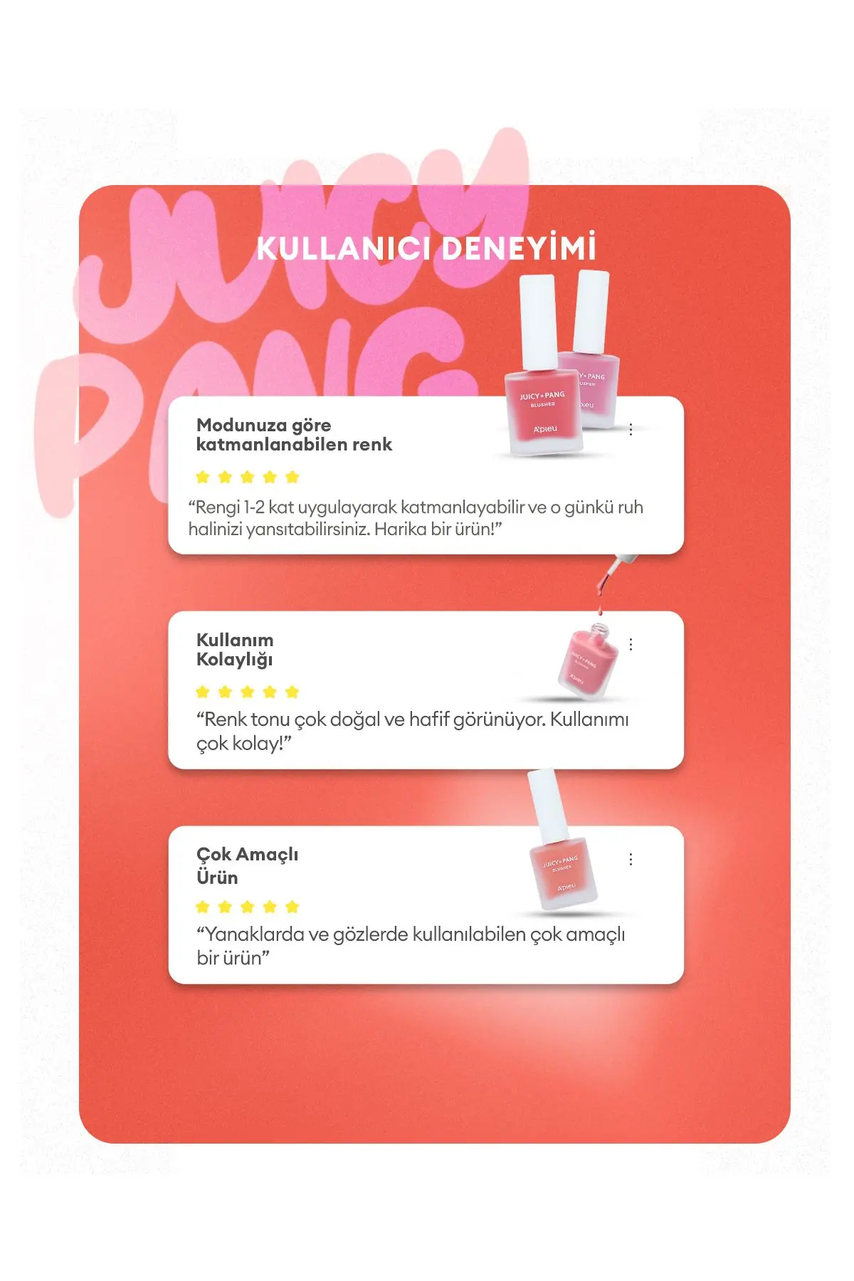 Meyve Kokulu Doğal Görünümlü Likit Allık 9g. Apıeu Juicy-pang Water Blusher (CR02)