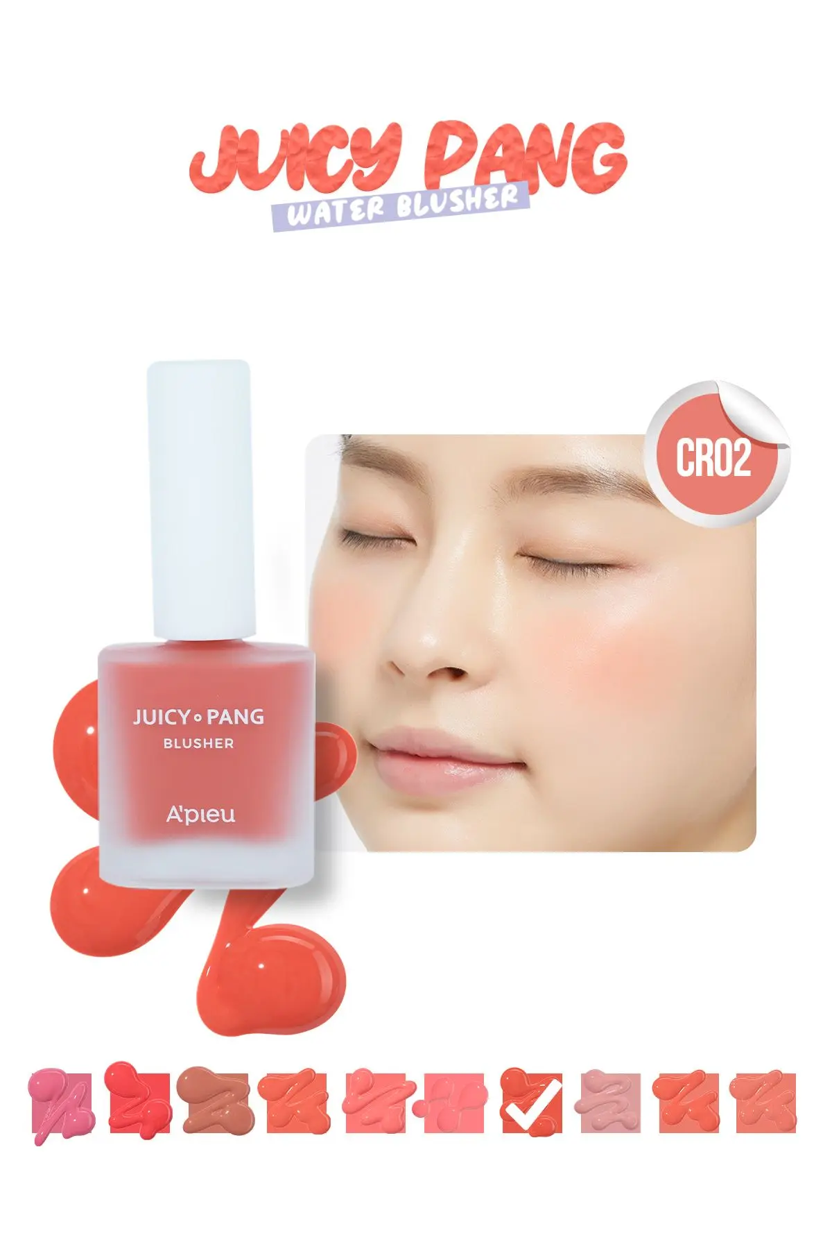 Missha Meyve Kokulu Doğal Görünümlü Likit Allık 9g. Apıeu Juicy-pang Water Blusher (CR02)