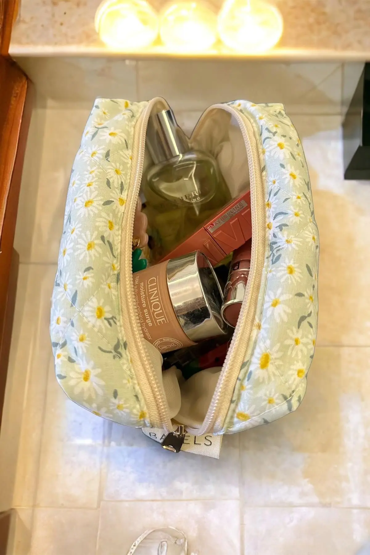 Papatya Desen Makyaj Çantası