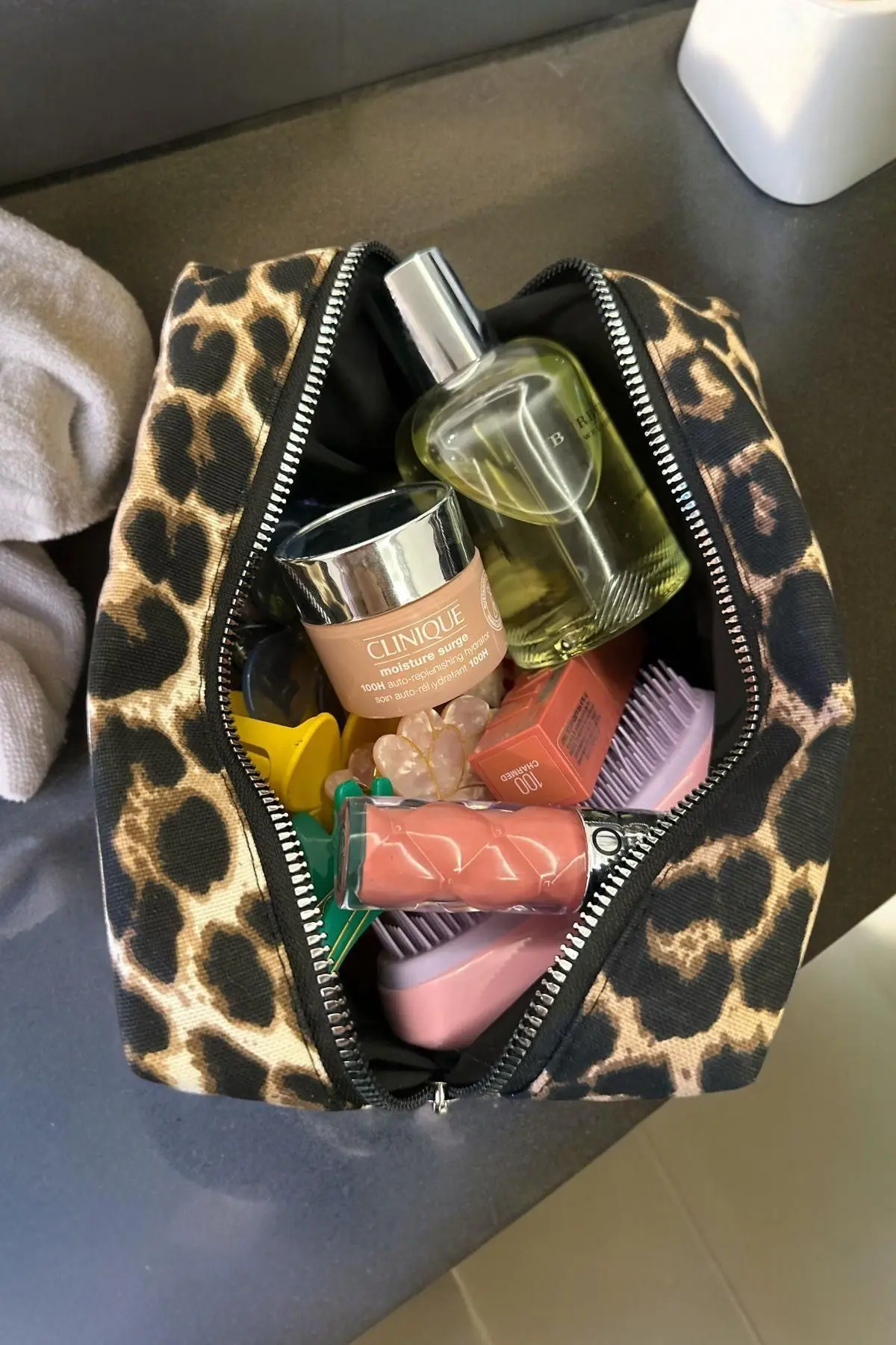 Viral Leopar Desen Makyaj Çantası