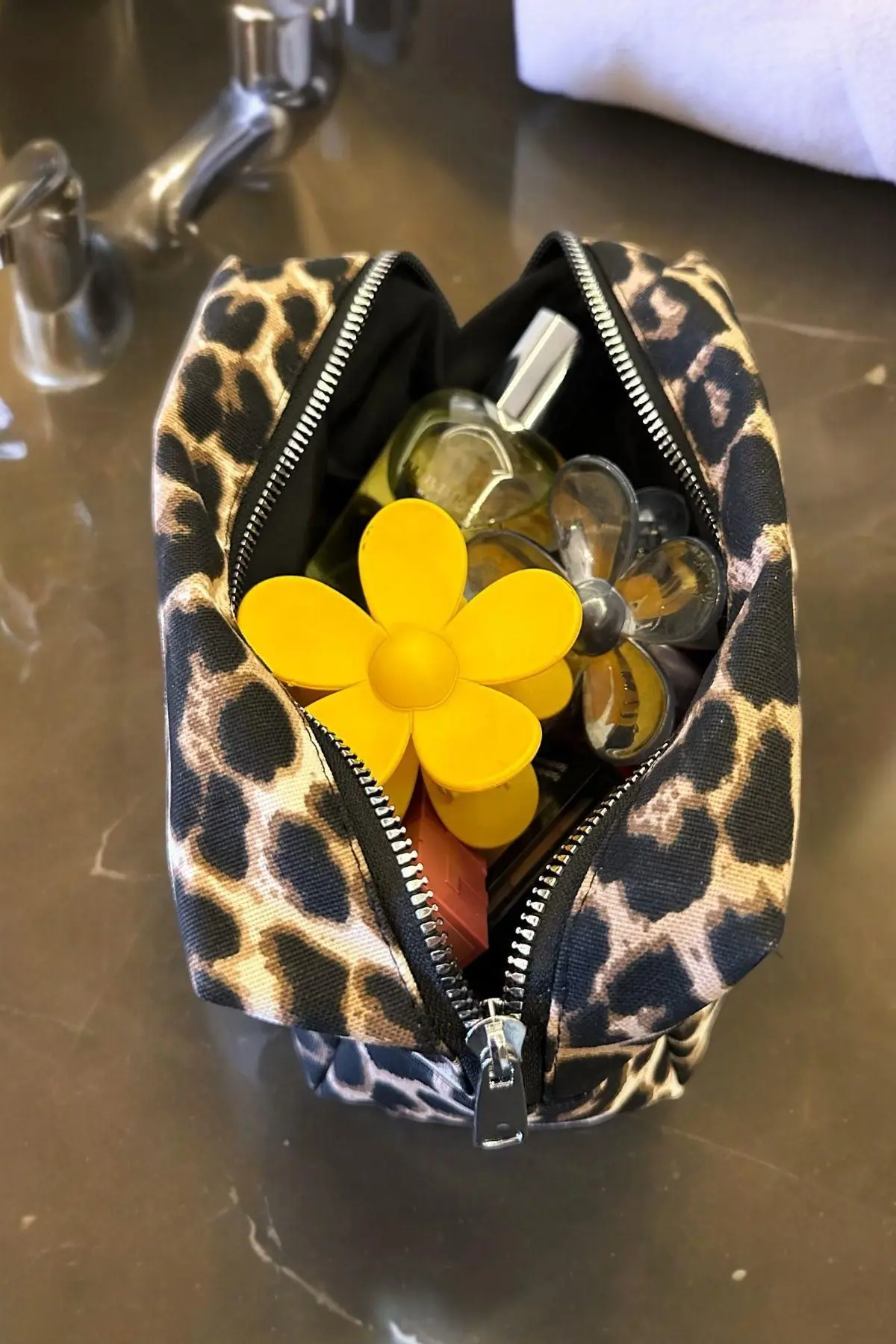 Viral Leopar Desen Makyaj Çantası