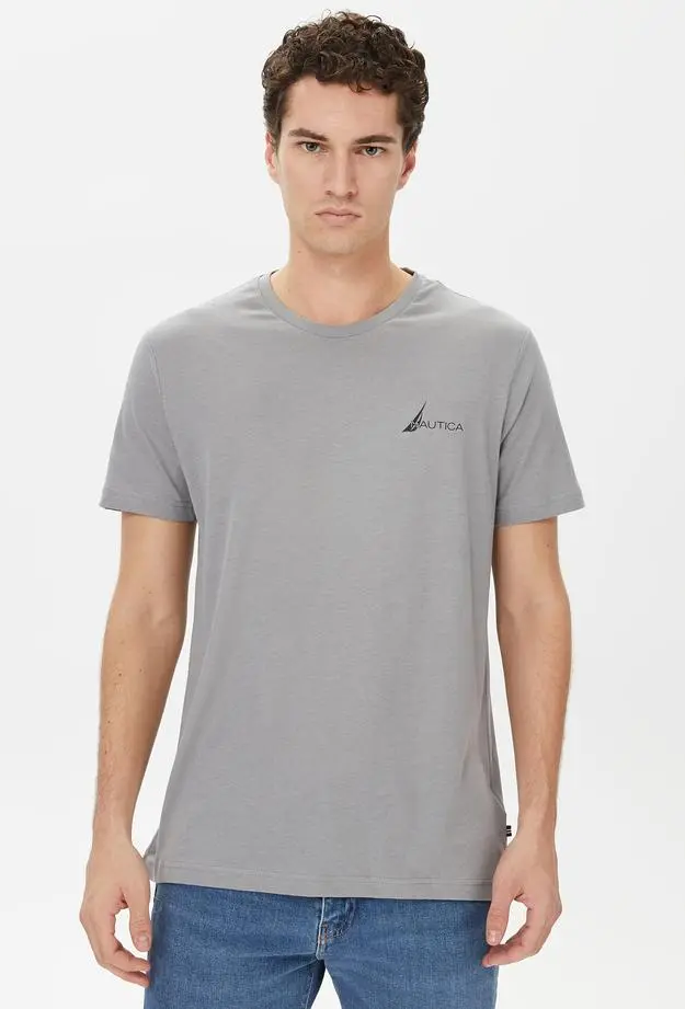 Nautica Nautica Erkek Gri Kısa Kollu Standart Fit T-Shirt