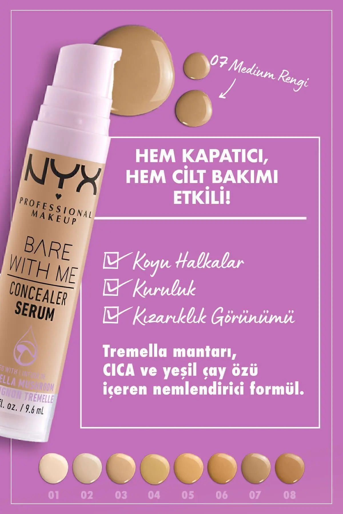 Bare With Me Kapatıcı Serum 07 Medium