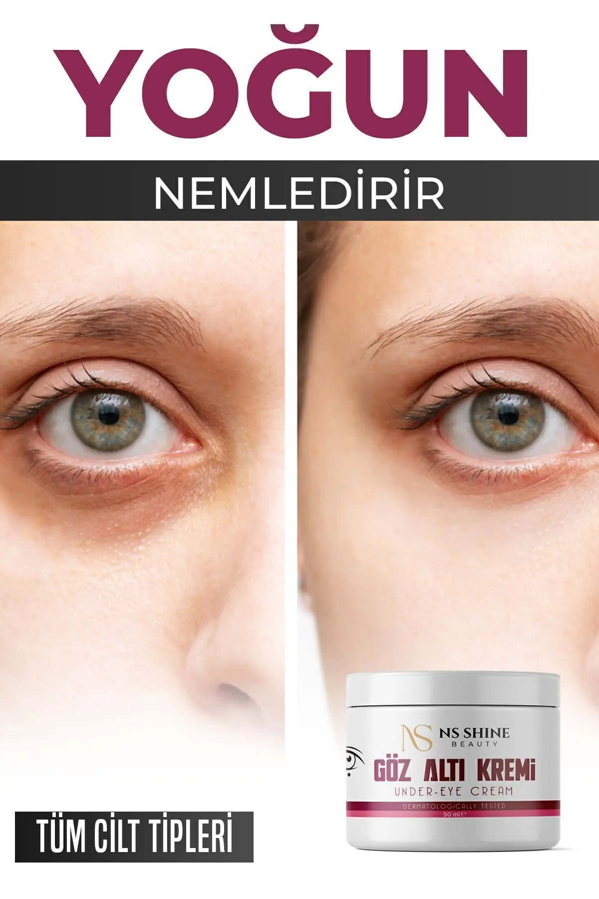 Göz Altı Torbalama Ve Morluk & Koyu Halka Kırışıklık Karşıtı Aydınlatıcı Göz Altı Kremi 50 ml