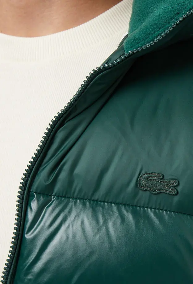 Lacoste Erkek Kapüşonlu Koyu Yeşil Mont