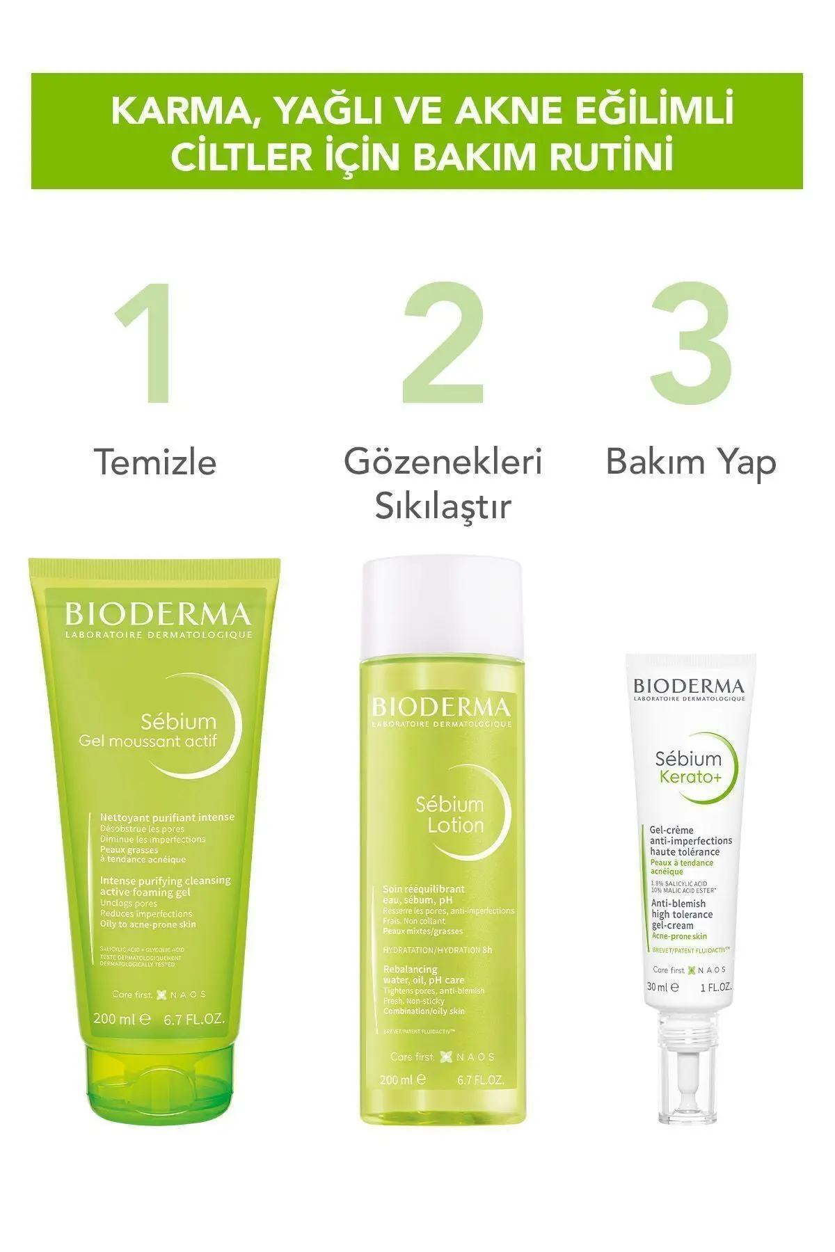 Sebium Lotion Gözenek Sıkılaştırıcı, Siyah Nokta Karşıtı Arındırıcı Salisilik Asit Tonik 200 ml
