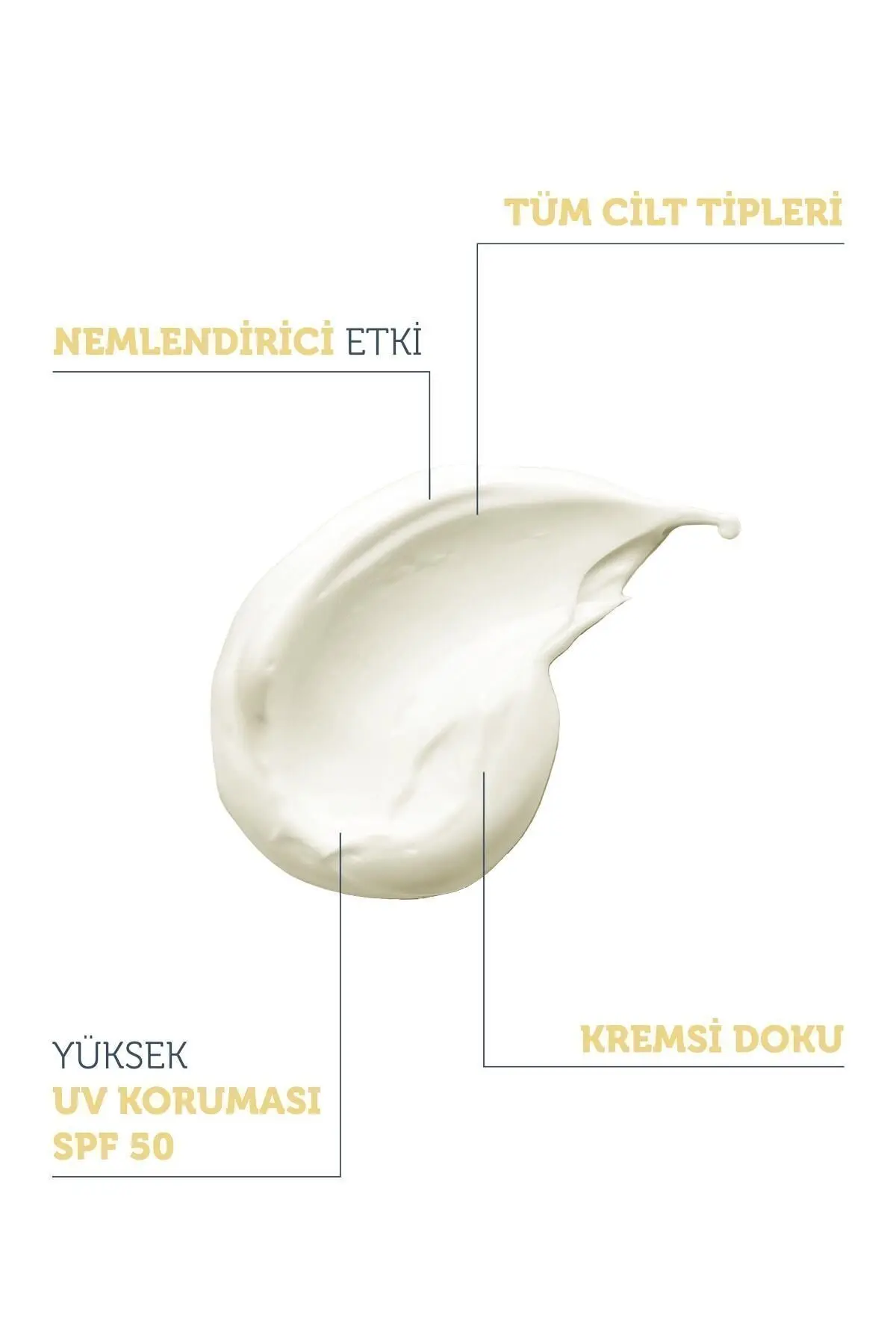 Yüksek Koruma ve Nemlendirici Etkili Güneş Koruyucu Krem SPF 50, 50 ml