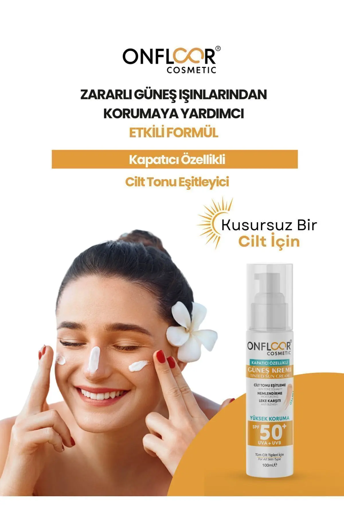 Güneş Kremi Tinted (kapatıcı) Özellikli 50 Spf