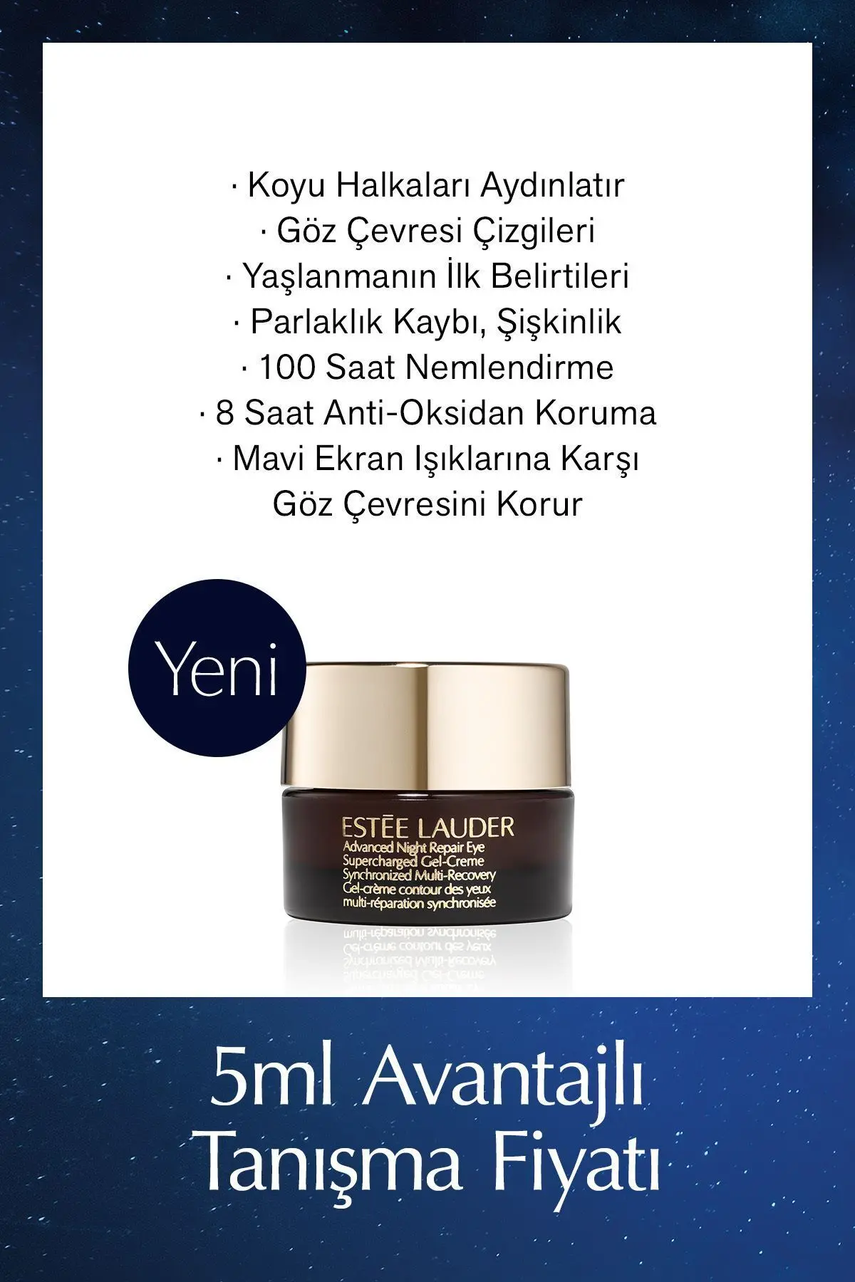 Cilt Bakım Seti - Advanced Night Repair Serum 20ml Göz Kremi 5ml Revitalizing Supreme Krem 5ml