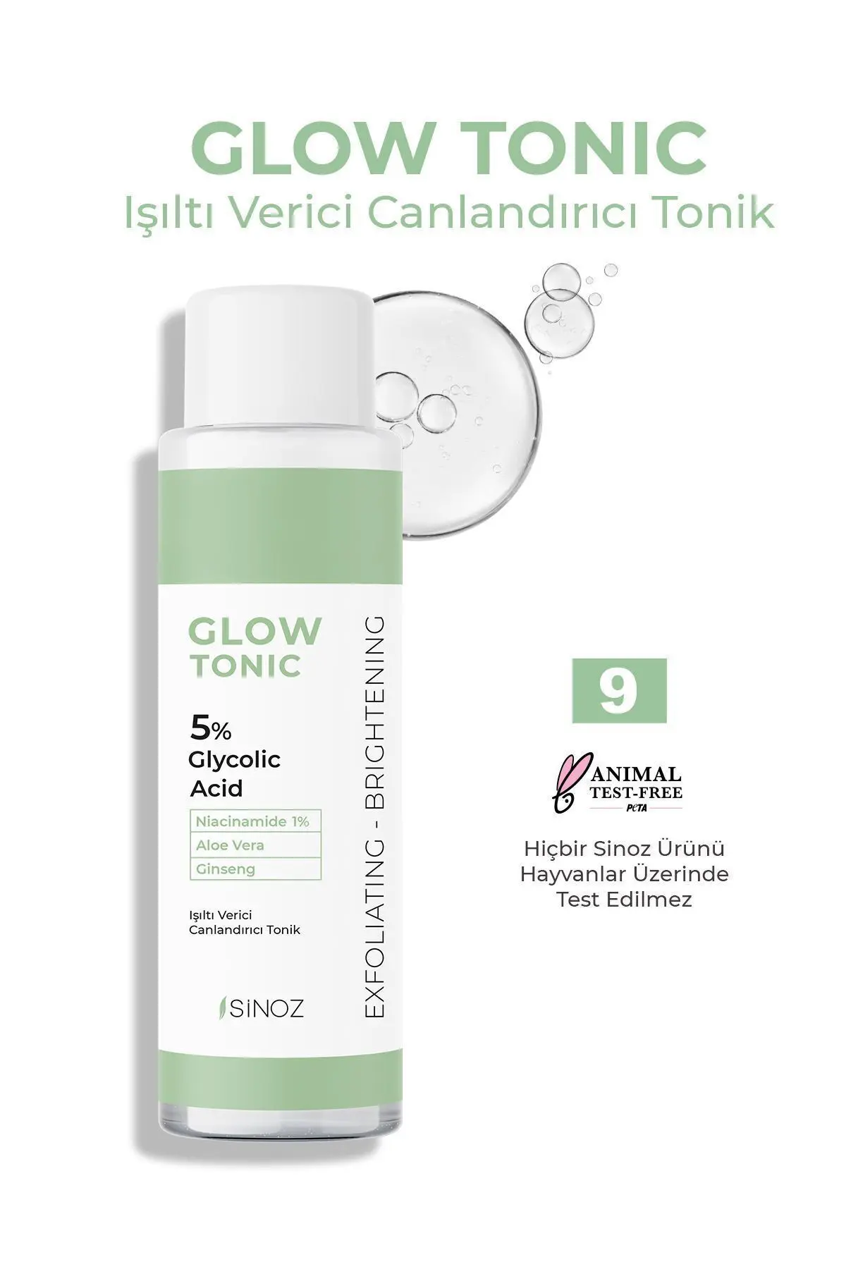 Gözenek Sıkılaştırıcı Arındırıcı Canlandırıcı Peeling Etkili Glow Tonik Glycolic Acid %5 200 ml