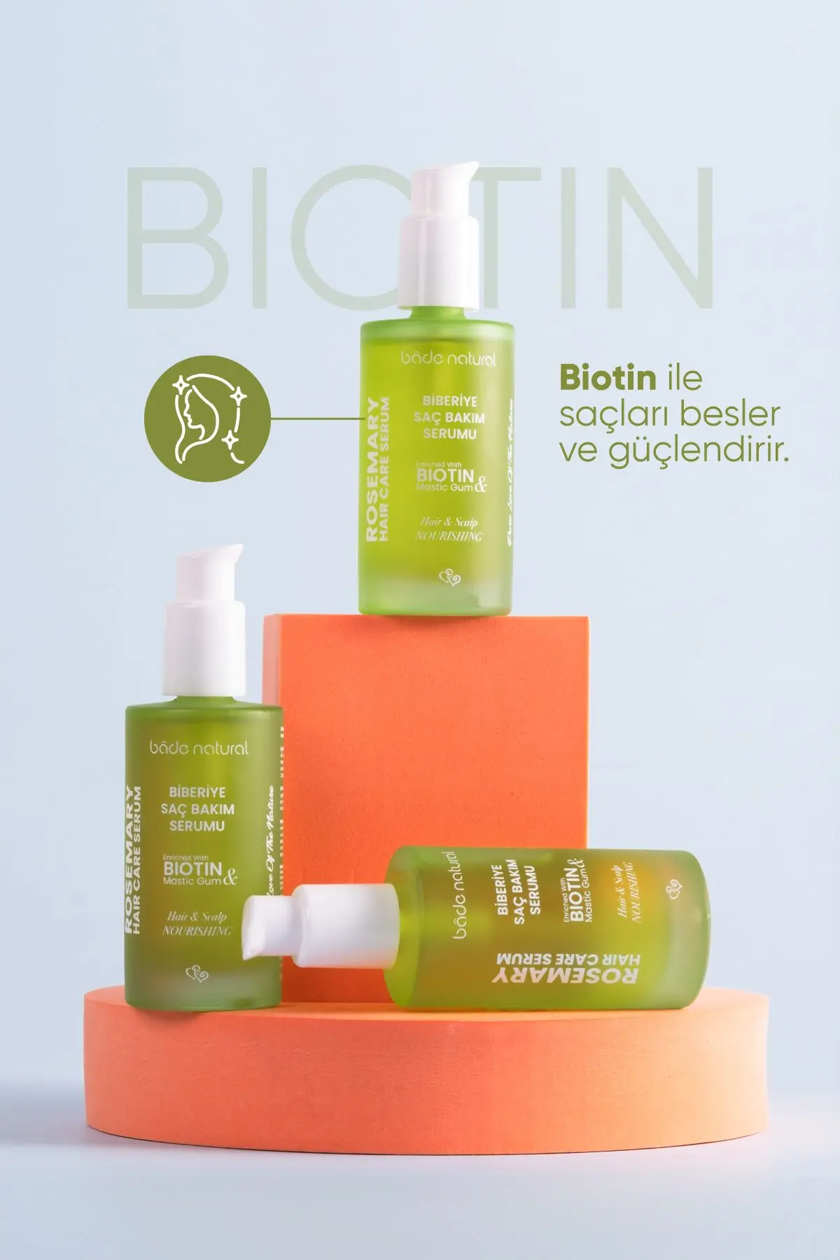Biberiye Yağı ve Biotin Complex Saç Dökülmesi ve Yıpranmış Saçlar için Saç Bakım Serumu 50 ml