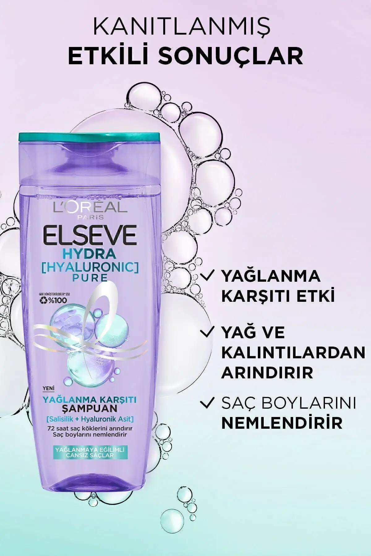 Hydra [hyaluronic] Pure Salisilik Asit Içeren Yağlanma Karşıtı Arındırıcı Şampuan 300ml