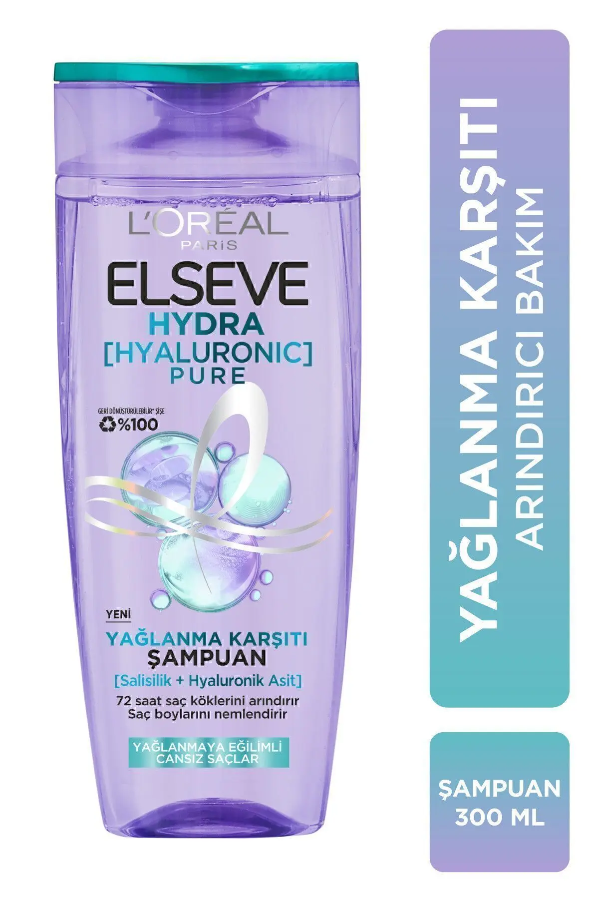 Hydra [hyaluronic] Pure Salisilik Asit Içeren Yağlanma Karşıtı Arındırıcı Şampuan 300ml