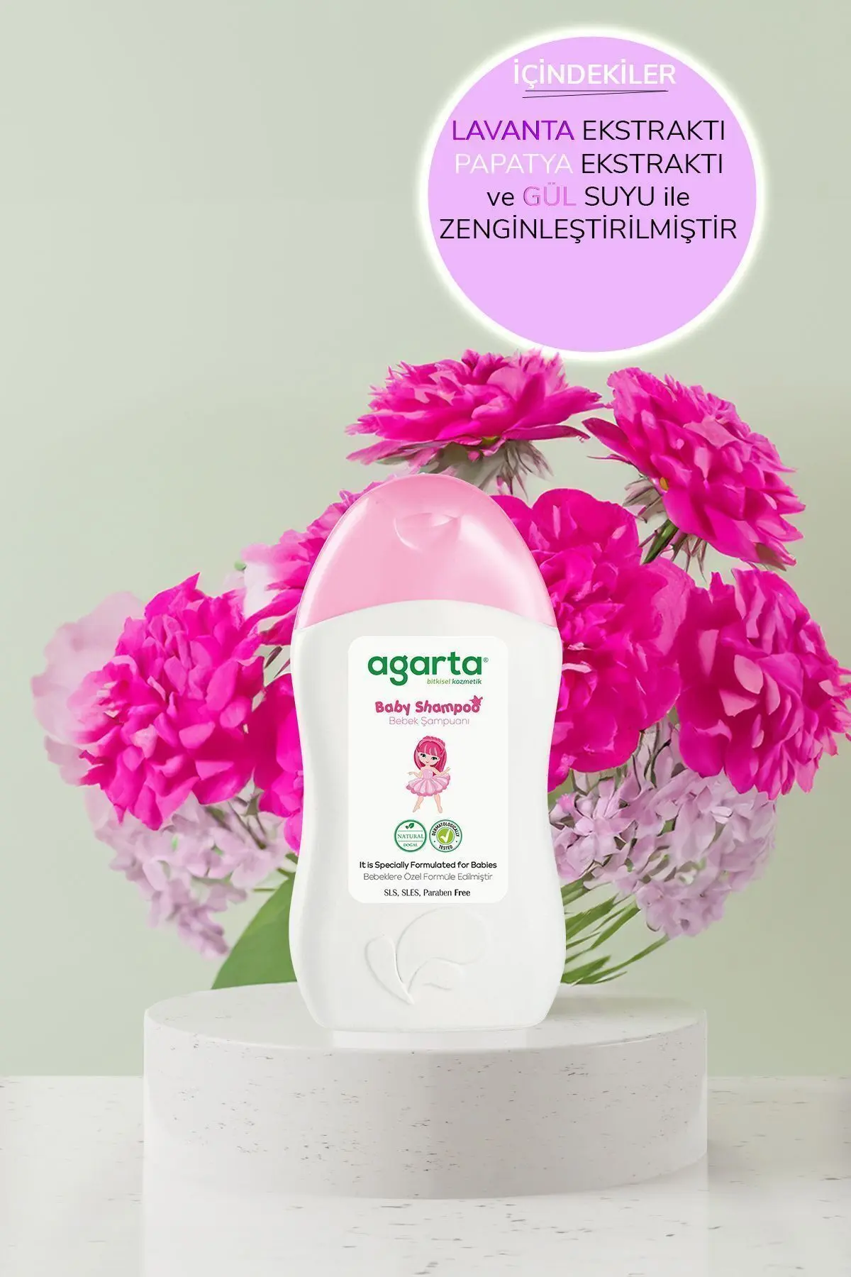 Doğal Bebek Kız Çocuklarına Özel Bakım Şampuanı 400 ml