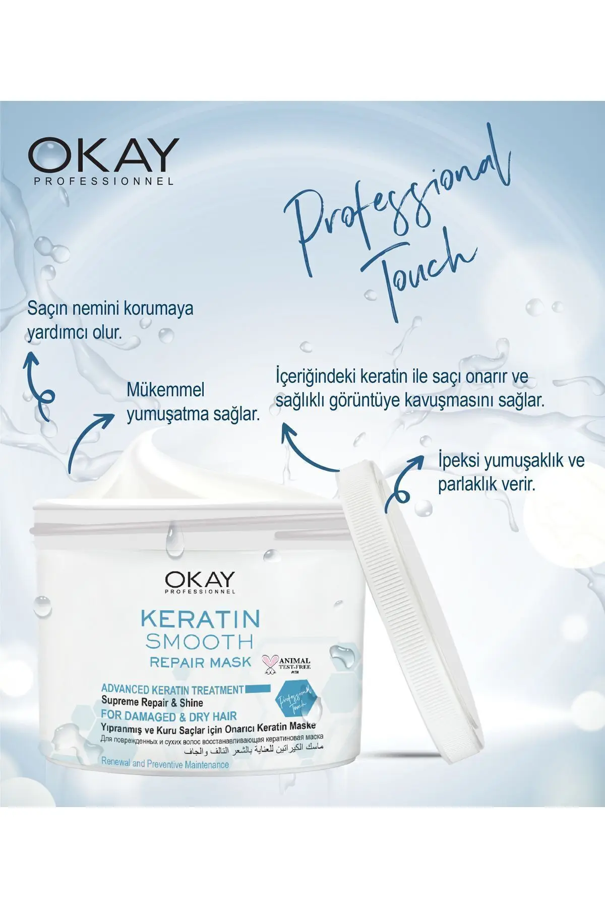 Keratin Smooth Onarıcı Maske 500 ml