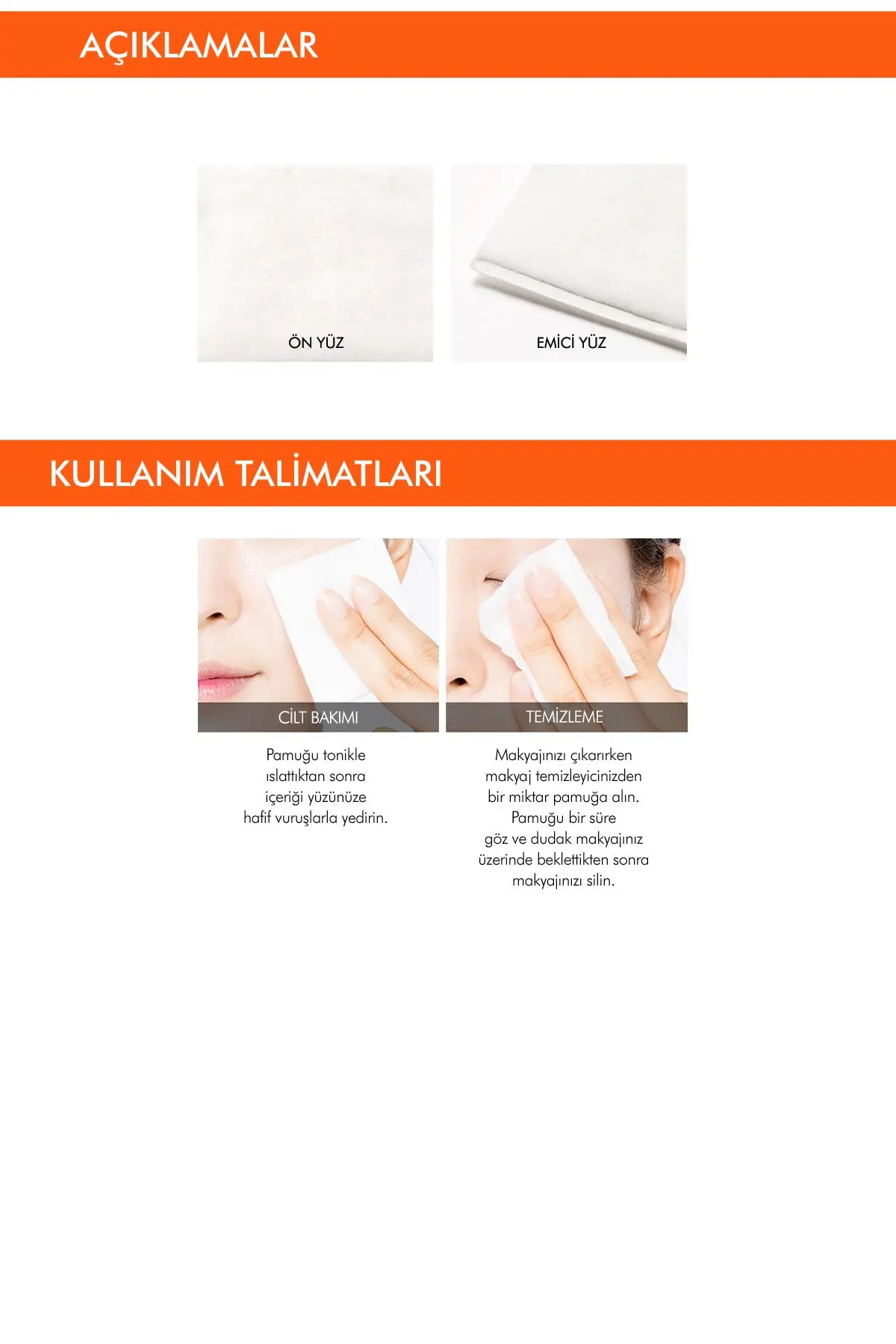 % 100 Pamuk Makyaj Temizleme Pedi 400 Adet Ultra Giant Cotton Pads