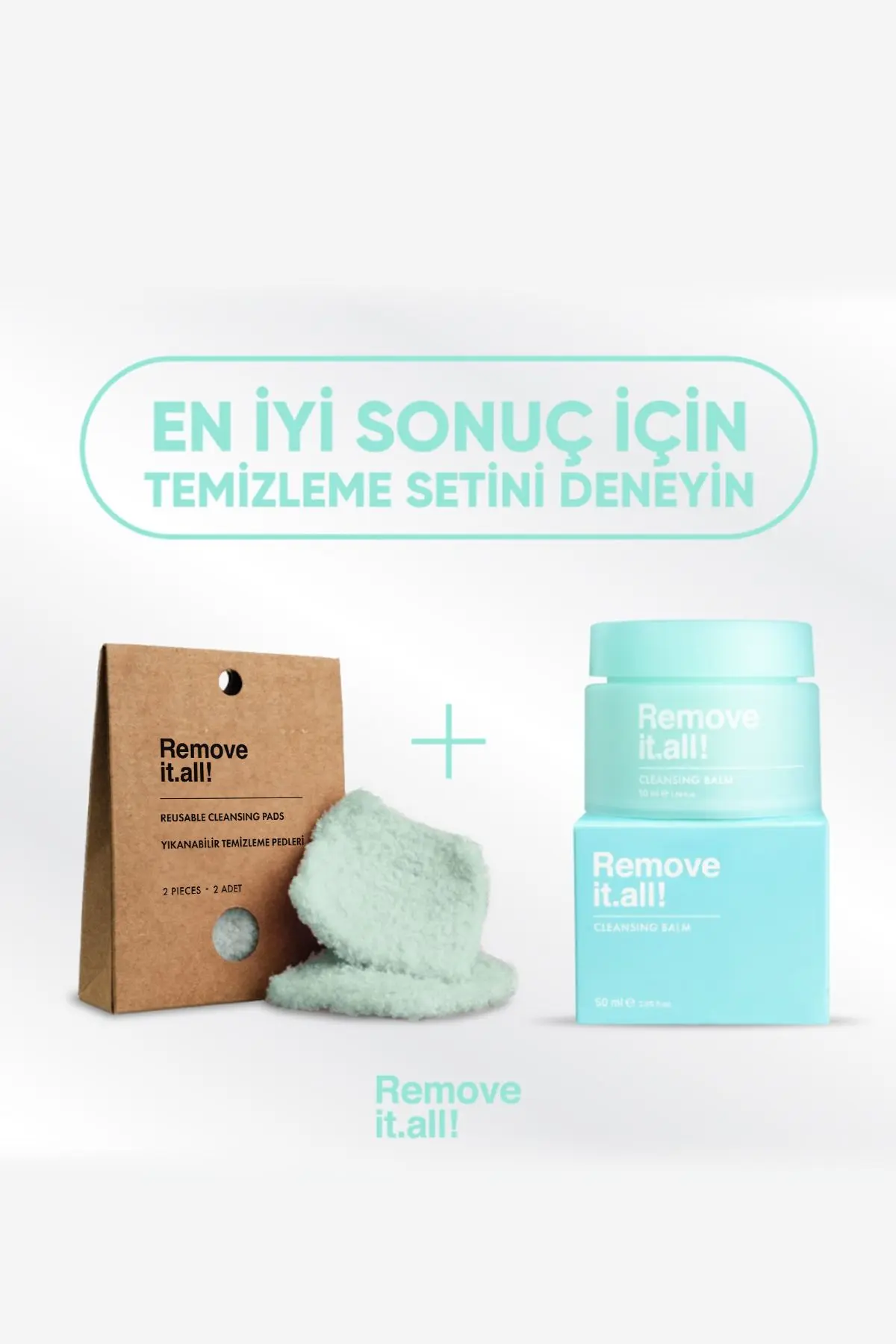 Remove It.all! Yıkanabilir Temizleme Pedleri 2 Adet Reusable Cleansing Pads 2 Pieces