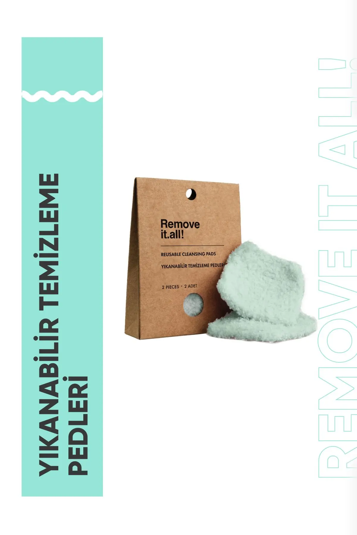 Görkito Remove It.all! Yıkanabilir Temizleme Pedleri 2 Adet Reusable Cleansing Pads 2 Pieces