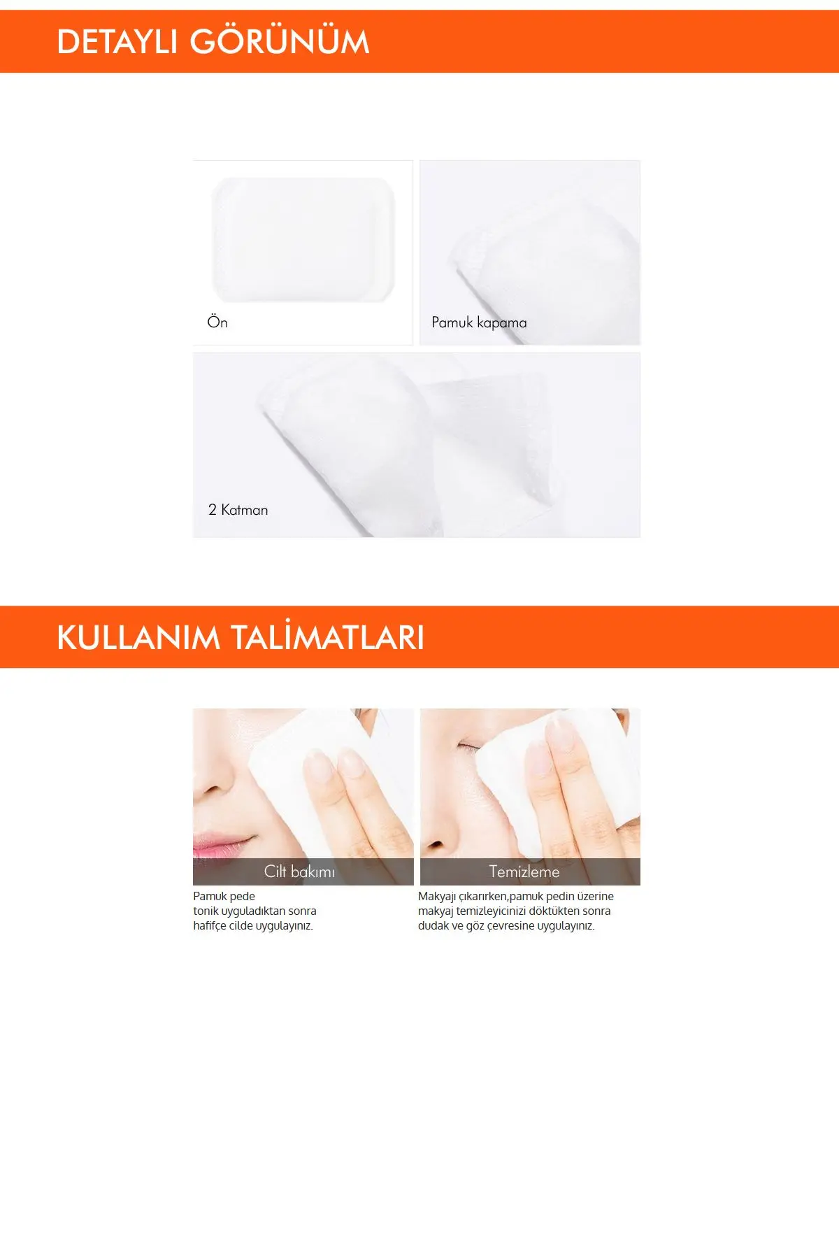 Yumuşak Makyaj Temizleme Pamuğu Silk Feel Cotton Puff (80ADET)