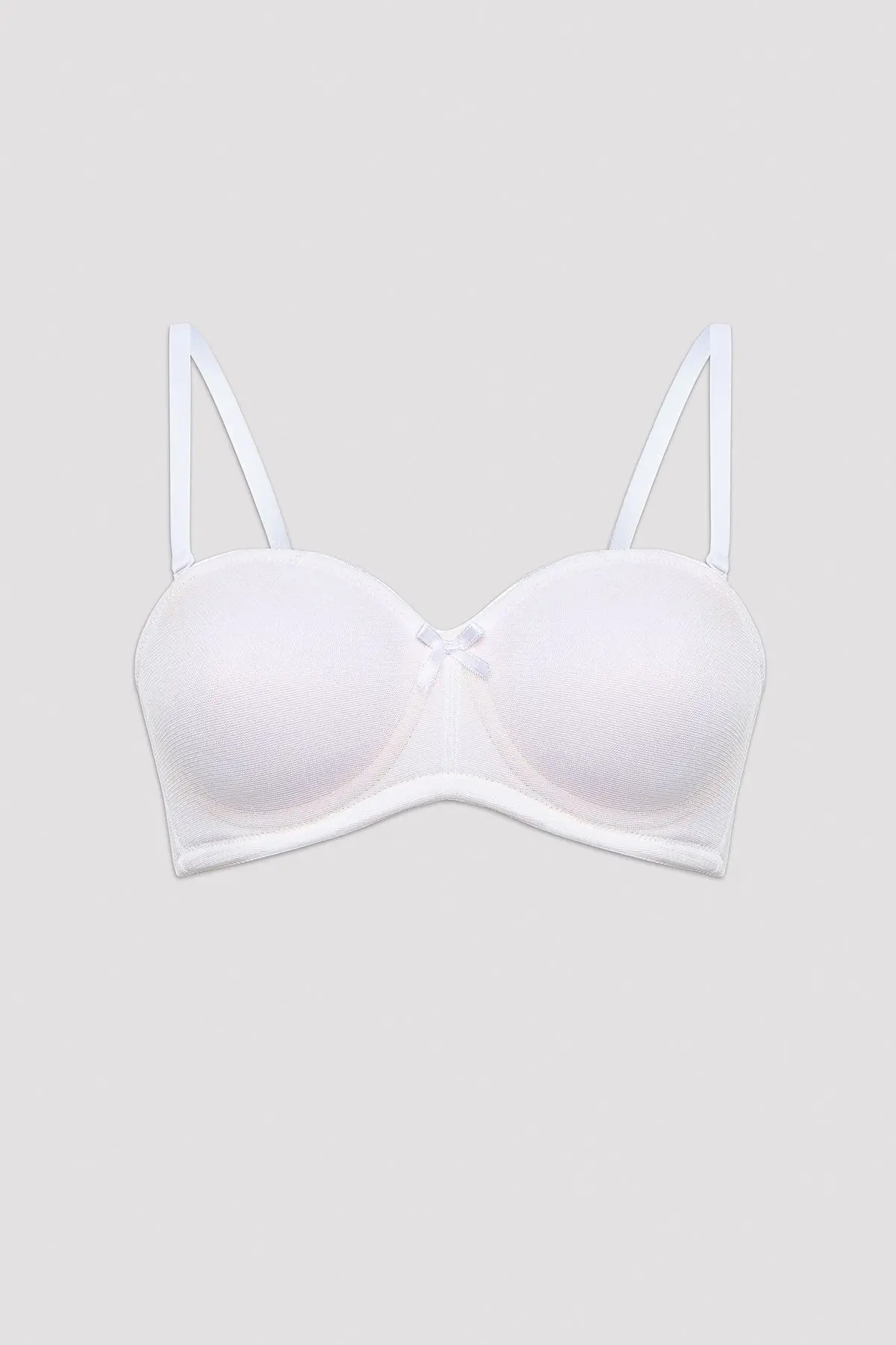 Beyaz Toparlayıcı Balenli Dolgusuz Lotus Sütyen
