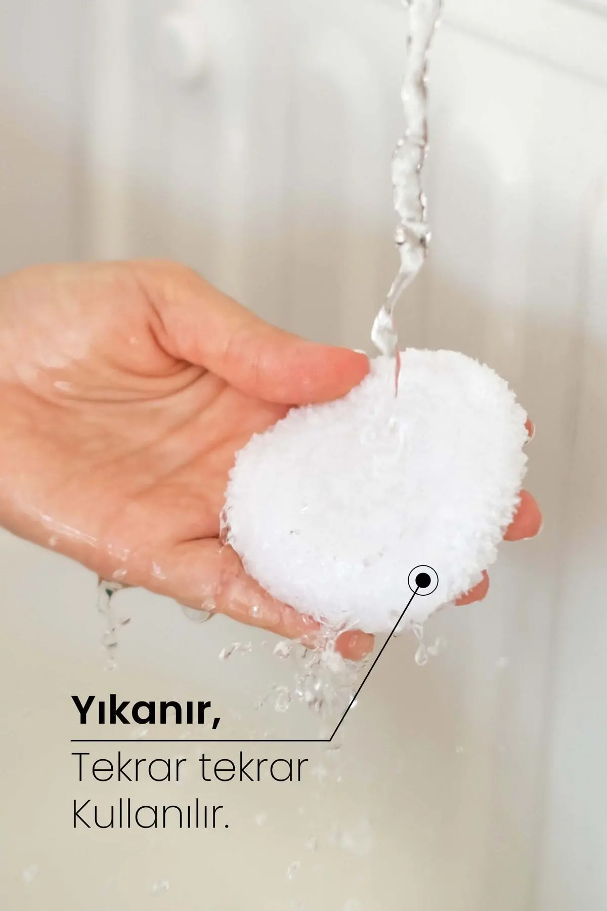Yıkanabilir Makyaj Temizleme Pamuğu | 2'li
