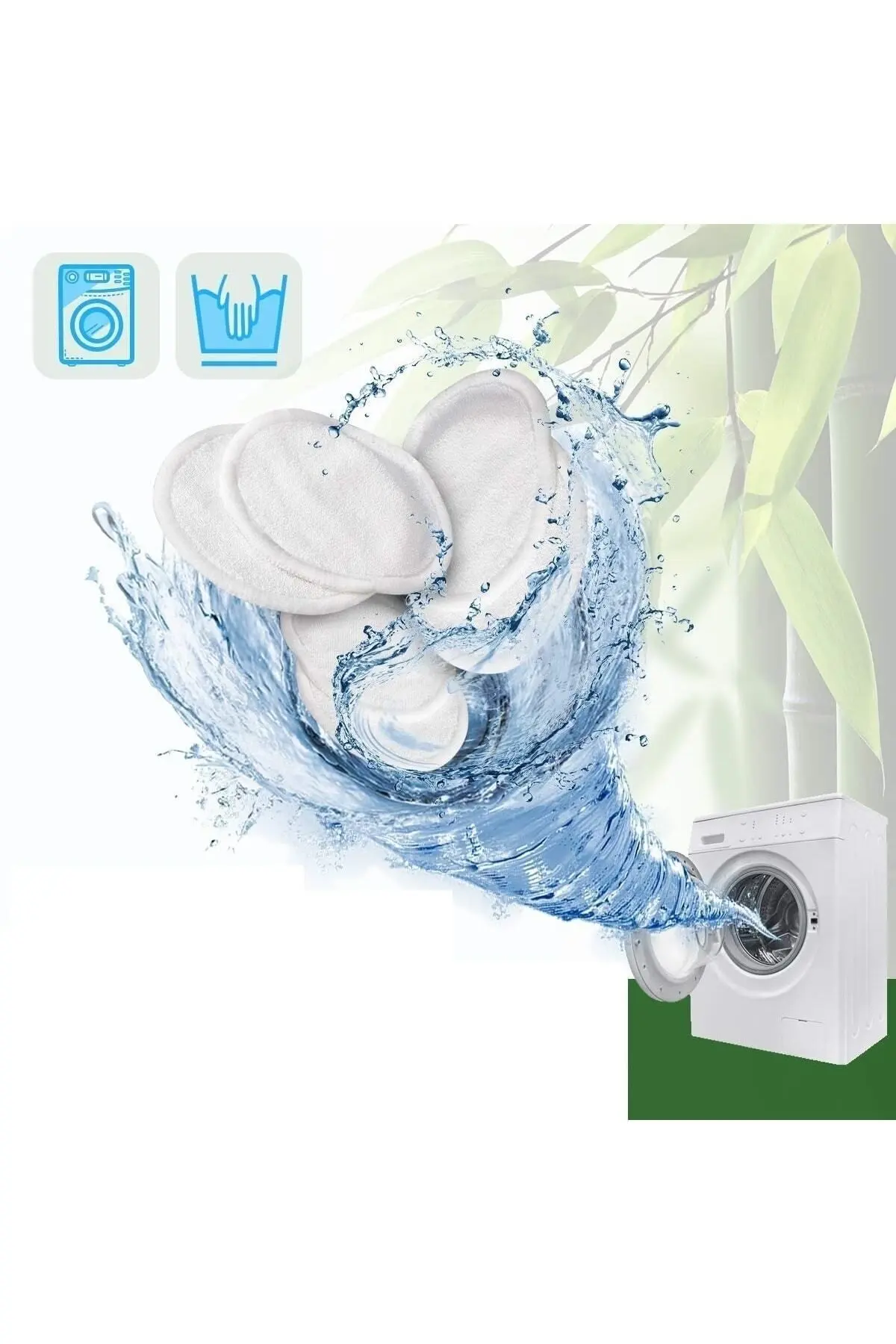 5 Adet Yeniden Kullanılabilir Tonik Sürme Pamuğu - Yıkanabilir Makyaj Ve Yüz Temizleme Pamuğu