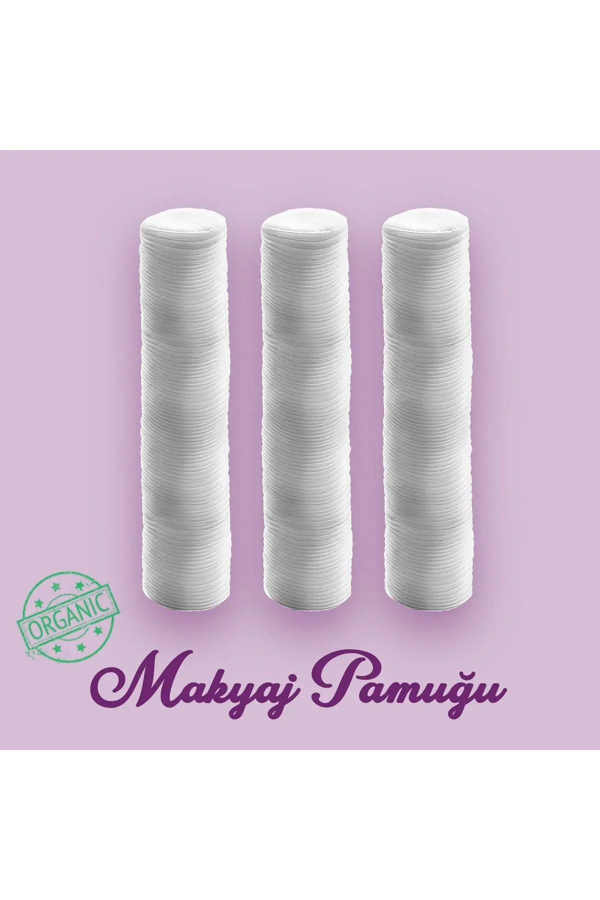 Emino Organik Yuvarlak Makyaj Pamuğu pedi disk pamuk 200 Adet