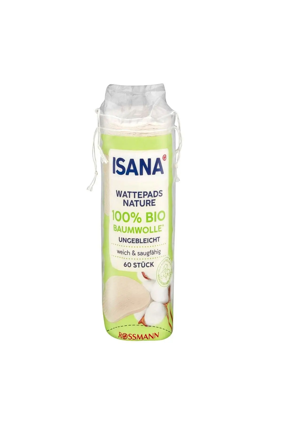 ISANA Disk Pamuk Organik Doğal 60'lı