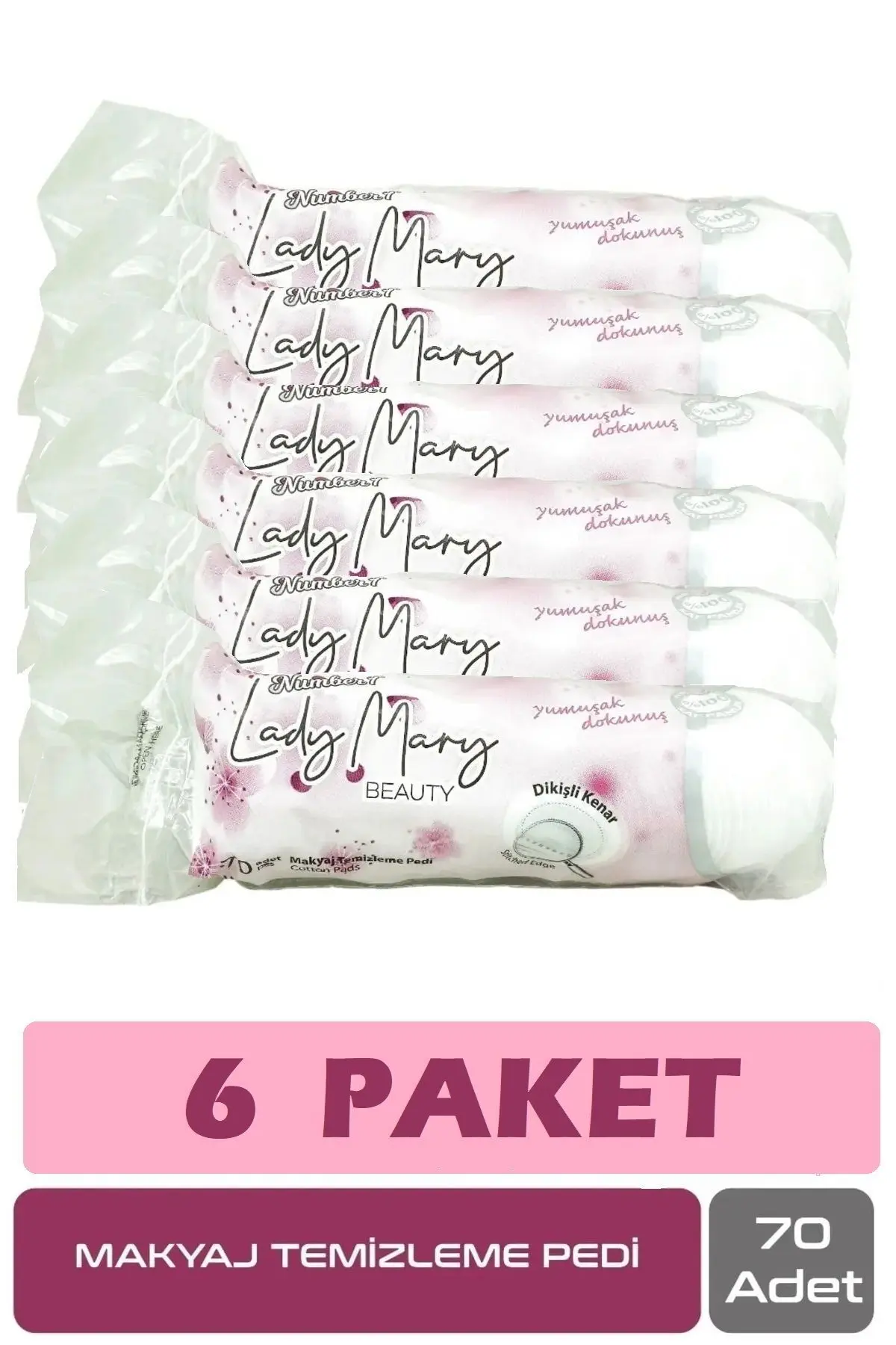LadyMary Lady Mary Makyaj Temizleme Pamuğu Pedi 6 Paket 420 Yaprak
