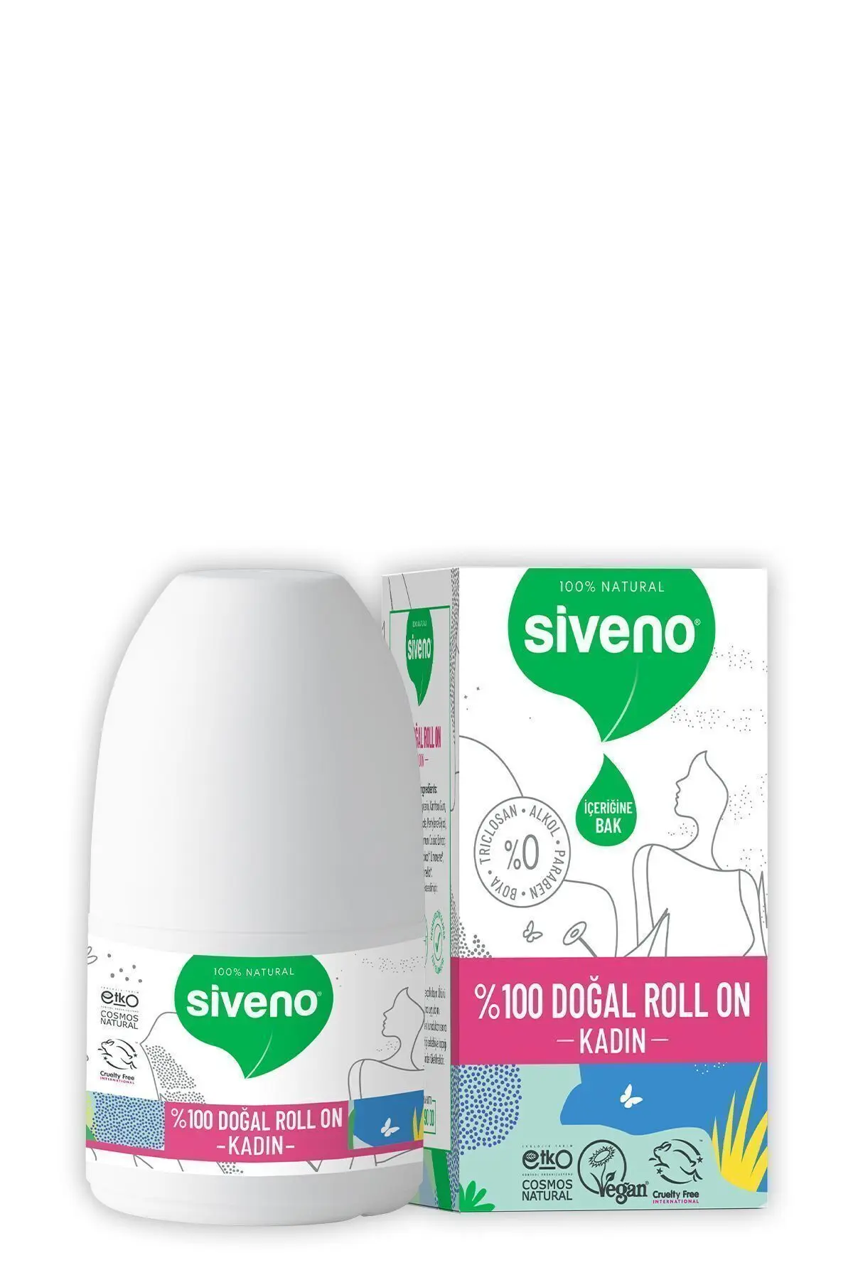 %100 Doğal Roll-on Kadın Deodorant Ter Kokusu Önleyici Bitkisel Leke Bırakmayan Vegan 50 ml